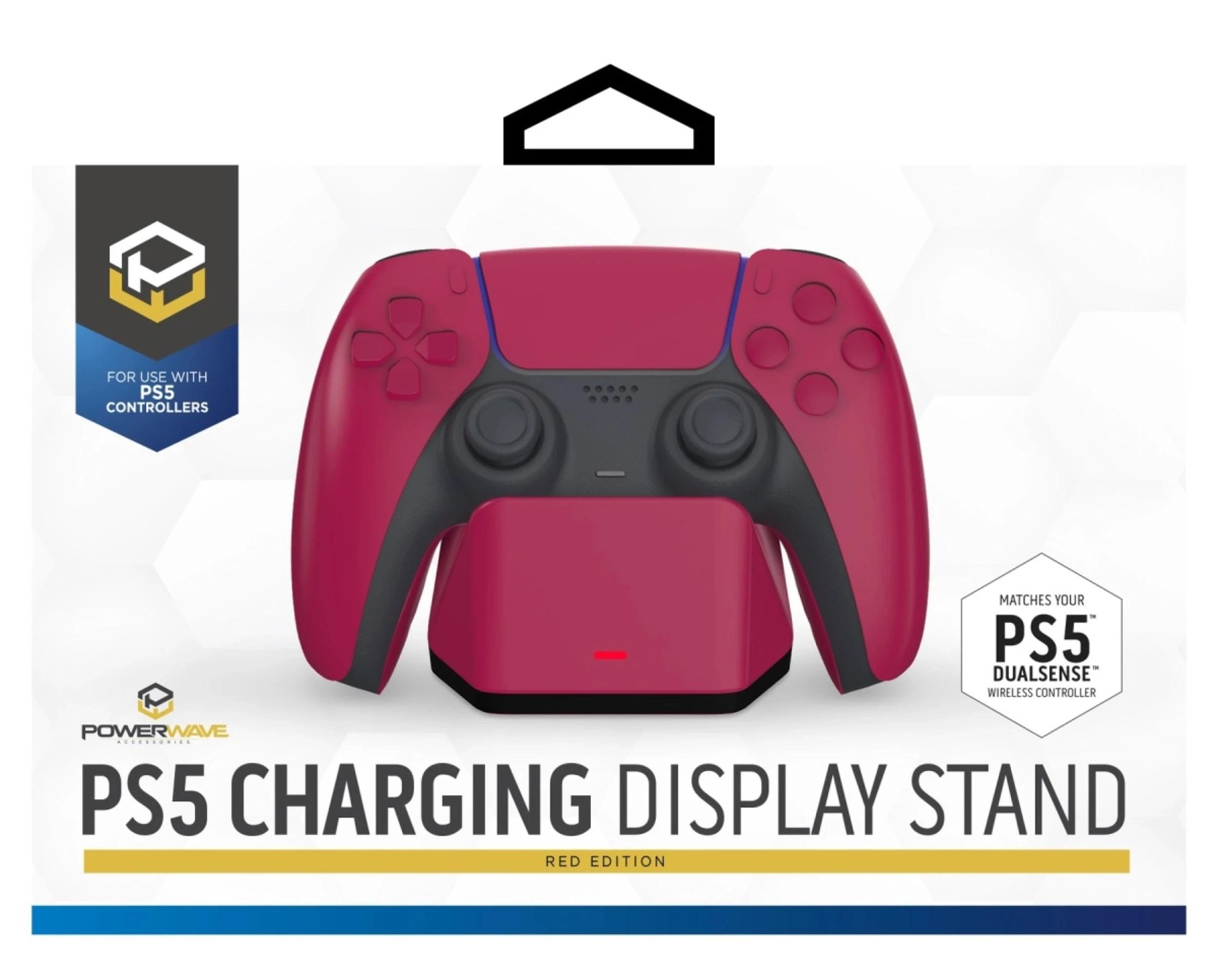 1 Powerwave Controller Charging Display Stand Red - PlayStation 5 - Red, 1 of 4