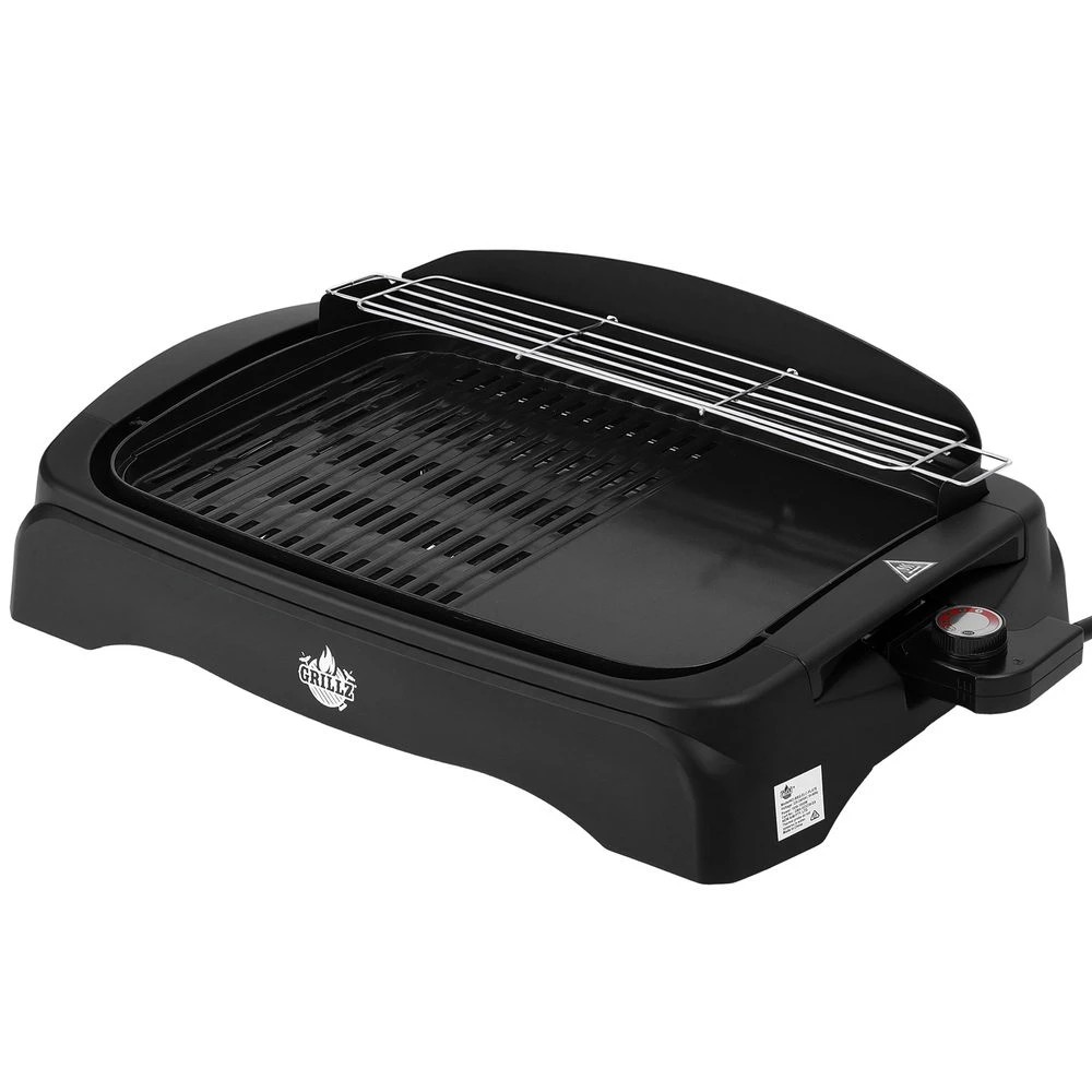 1 Grillz 1950W Electric BBQ Grill Non-stick Plate for Indoor Outdoor - Black, 1 of 7
