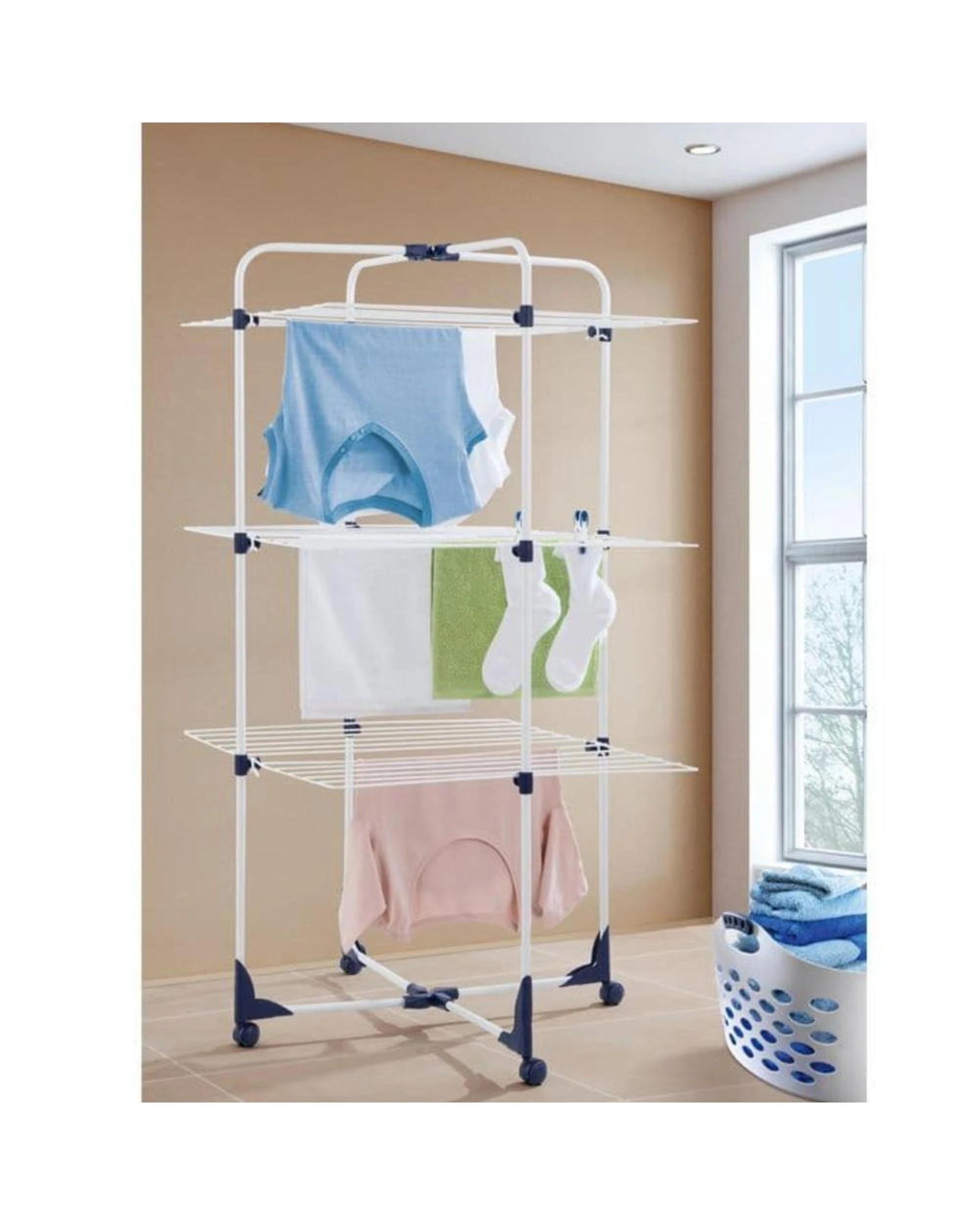 2 Leifheit Classic 270 Tower Free Standing Clothes Laundry Dryer Rack 27M  Indoor Outdoor, 2 of 3