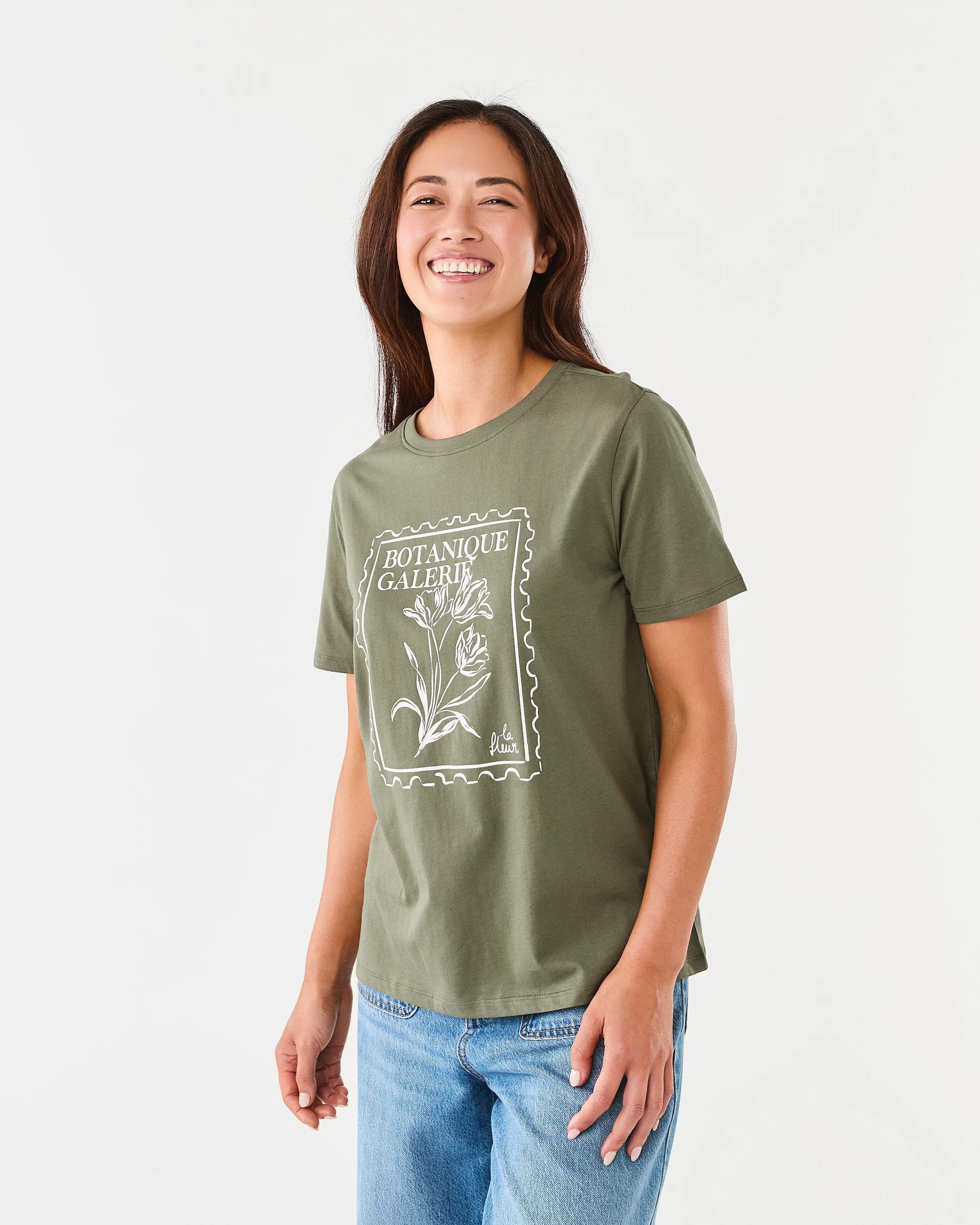 2 Short Sleeve Printed T-shirt Botanique, 2 of 5