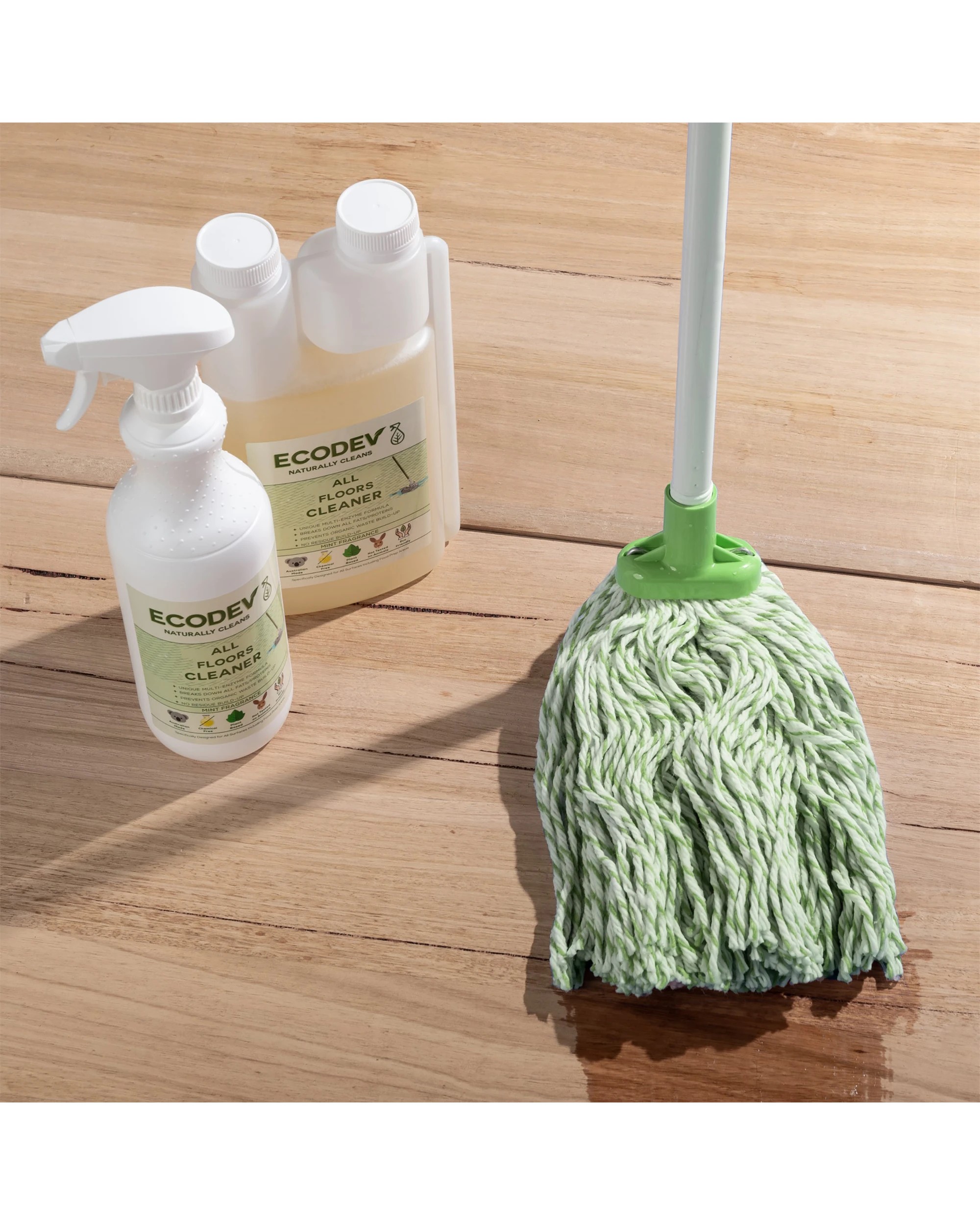 2 Ecodev All Floors Cleaner Spray Multi Enzyme Formula Eco Friendly 750ml, 2 of 2