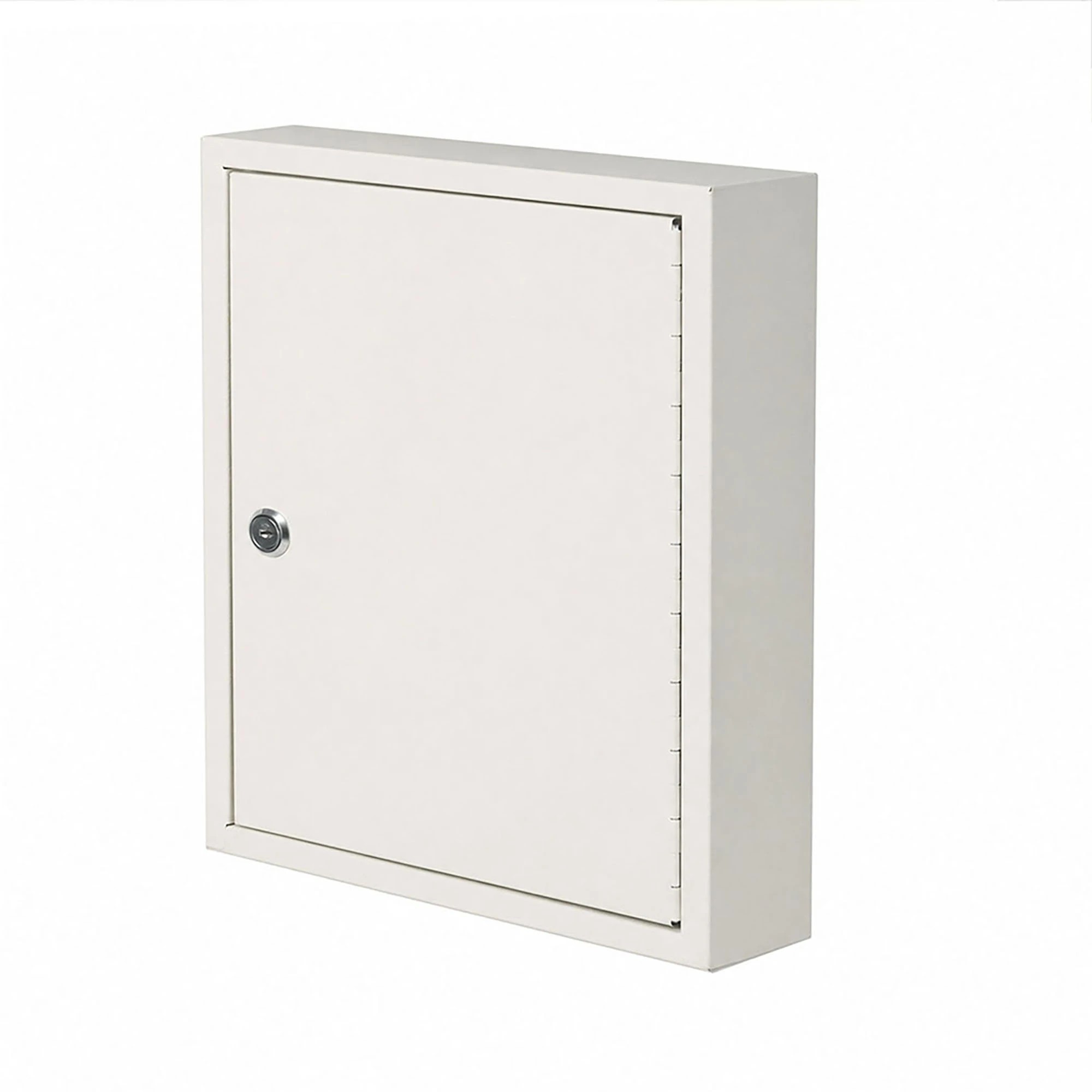 1 Levede Key Safe Cabinet 42-Key Wall Mount Steel Lock Box - White - White, 1 of 8