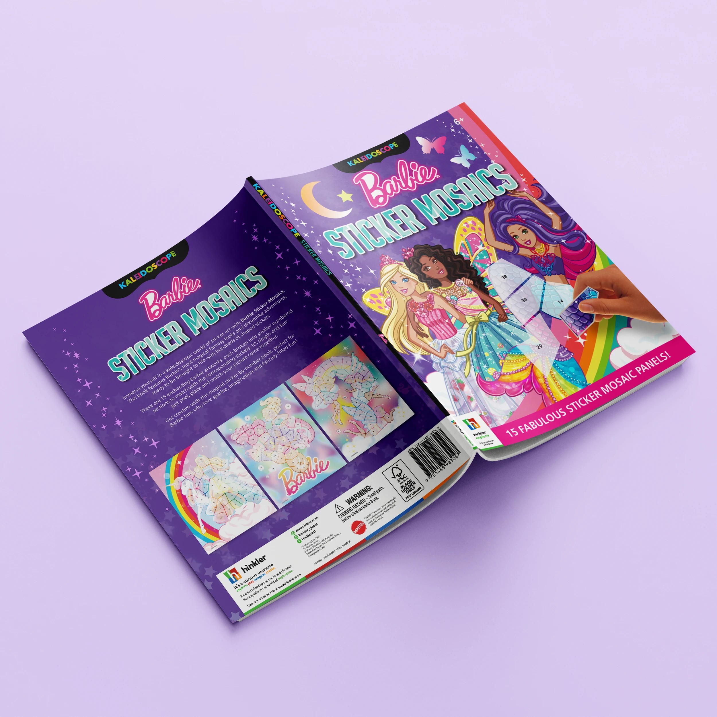5 Kaleidoscope Barbie Sticker Mosaics - Book, 5 of 5