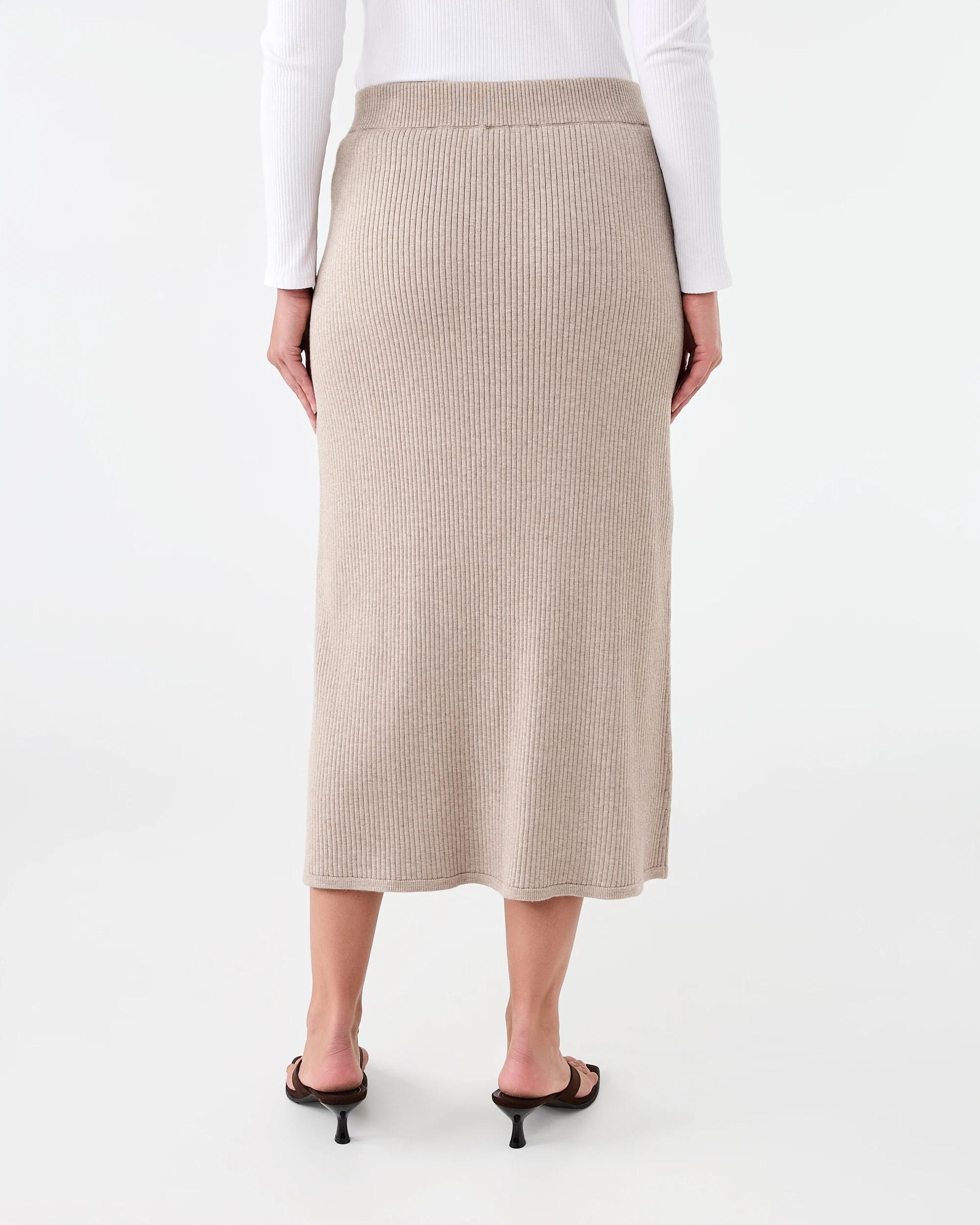3 Rib True Knit Skirt Bge Otml, 3 of 4