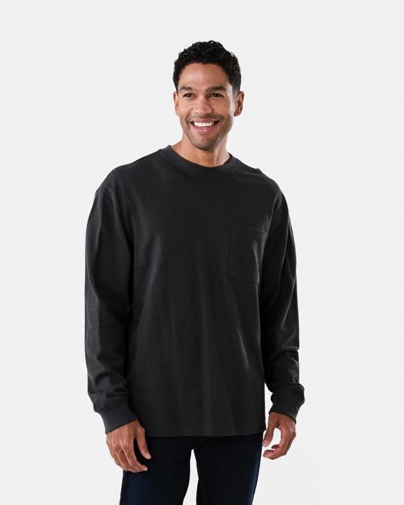 Long Sleeve Oversized Textured T-shirt