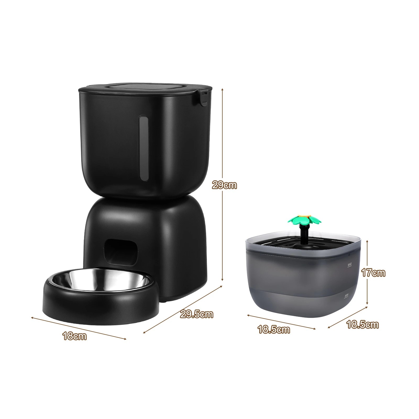 1 Pet Scene Auto Pet Cat Feeder 3L Food 2L Water Dispenser Dog Feeding, 1 of 5