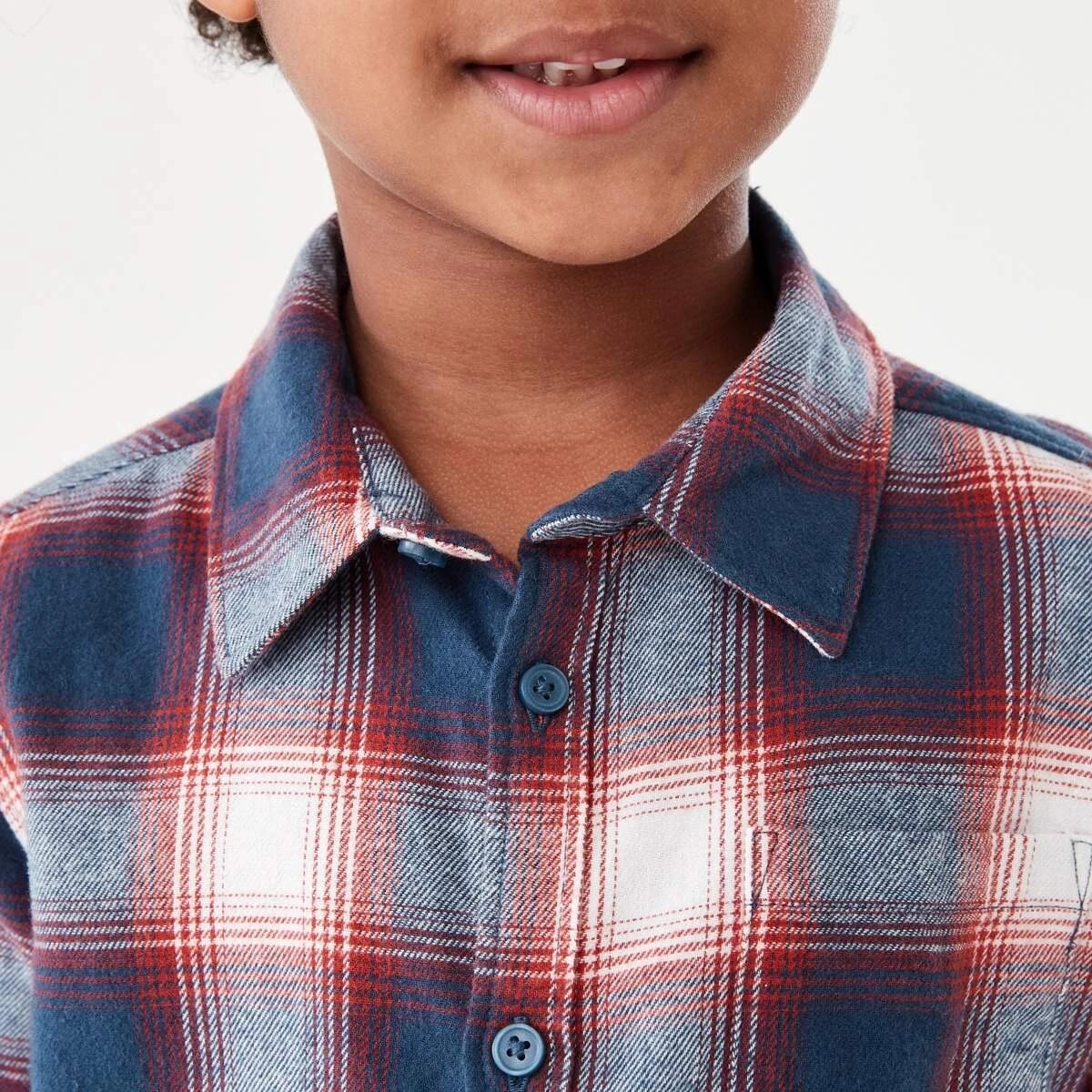 5 Yarn Dyed Flannel Shirt Blu Check, 5 of 9
