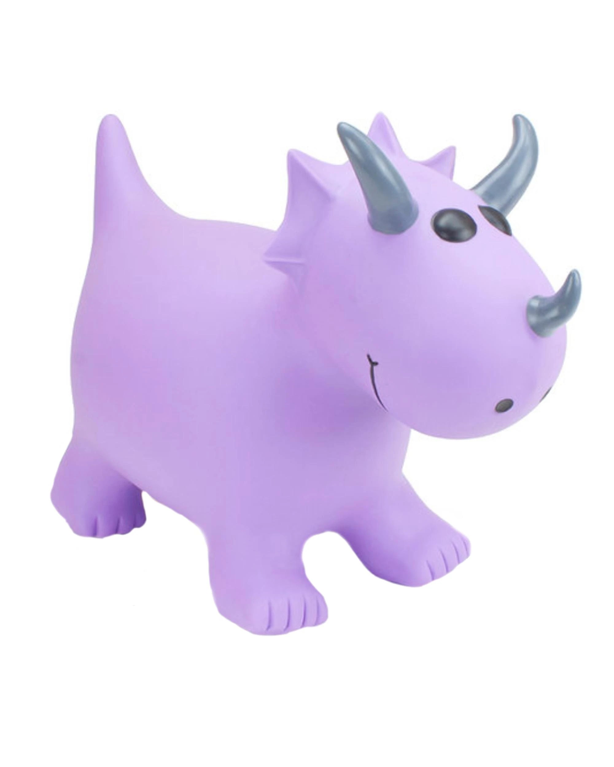 1 Happy Hopperz Purple Triceratops Ride On Toy, 1 of 1