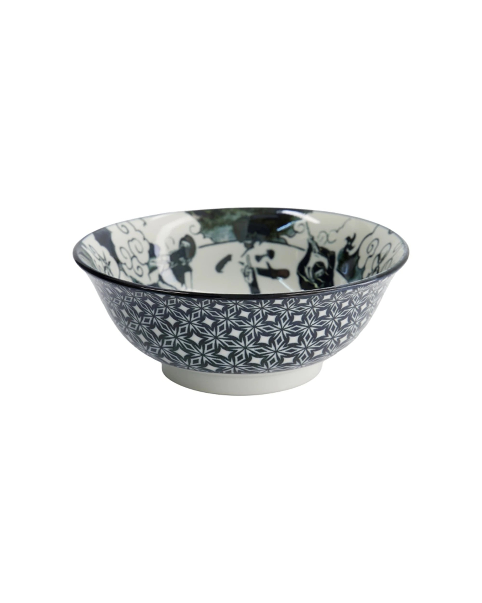 2 Tokyo Design Asakusa Bowl Japanese-Inspired Ceramic Dinnerware Ninja 20cm - Multi, 2 of 3