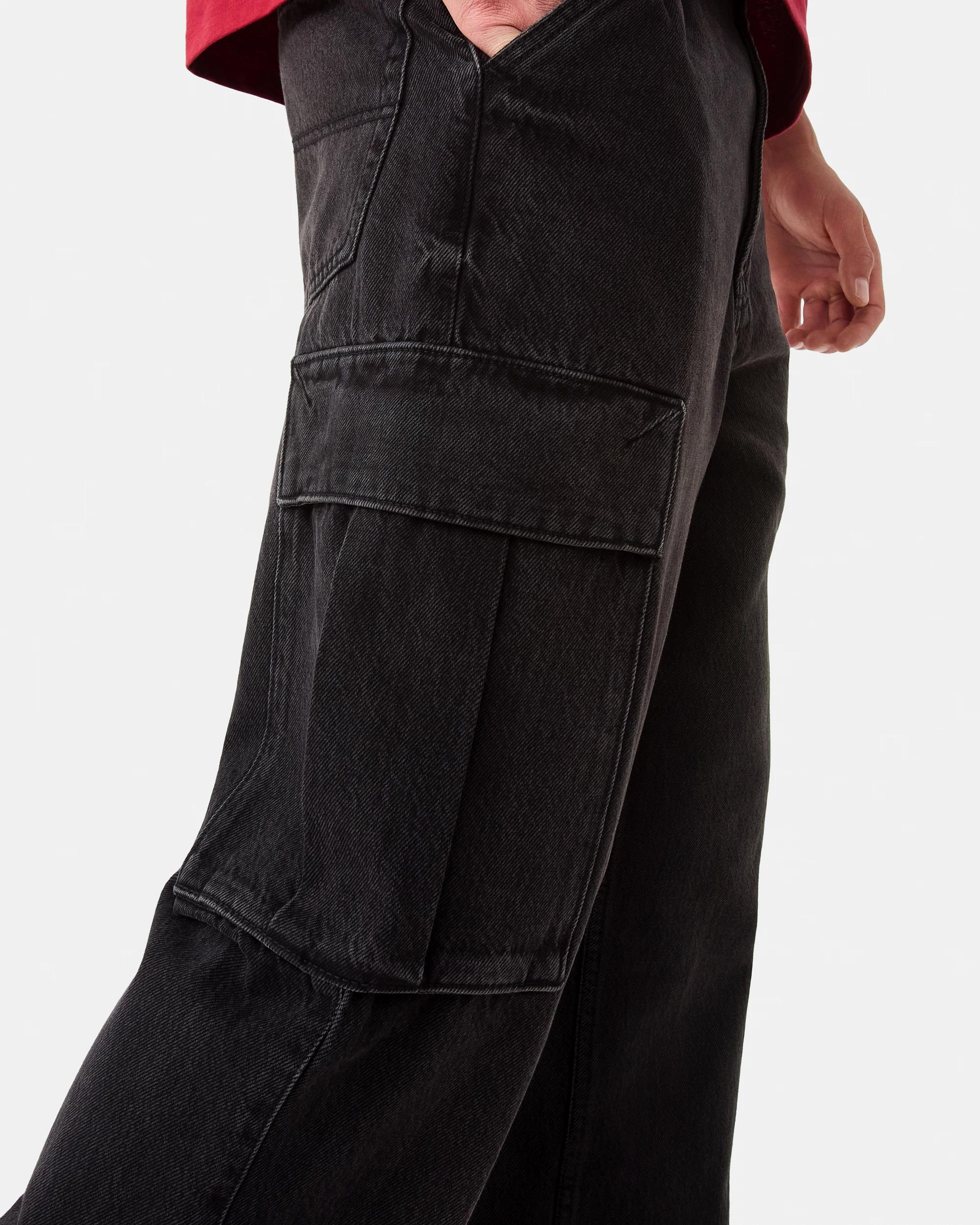7 Baggy Cargo Jeans Black Wash, 7 of 7