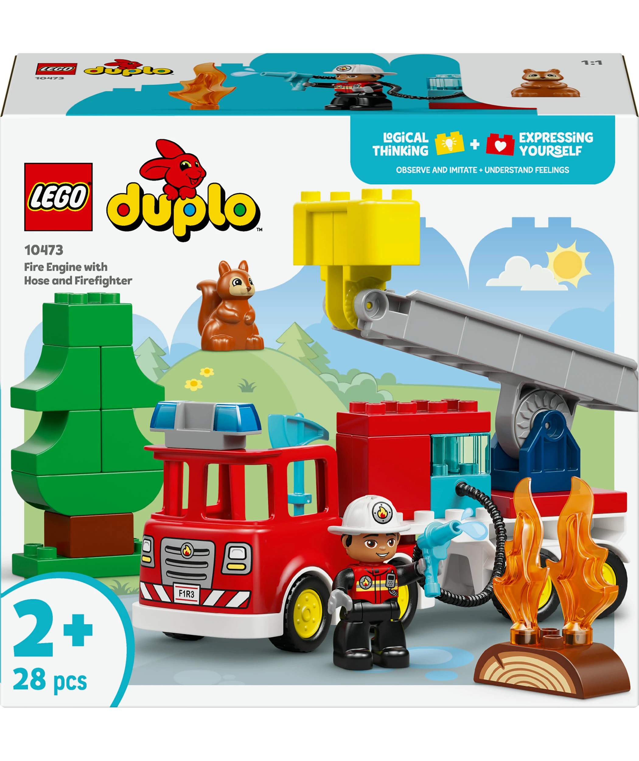 1 LEGO DUPLO Town Fire Engine with Hose and Firefighter 10473, 1 of 10