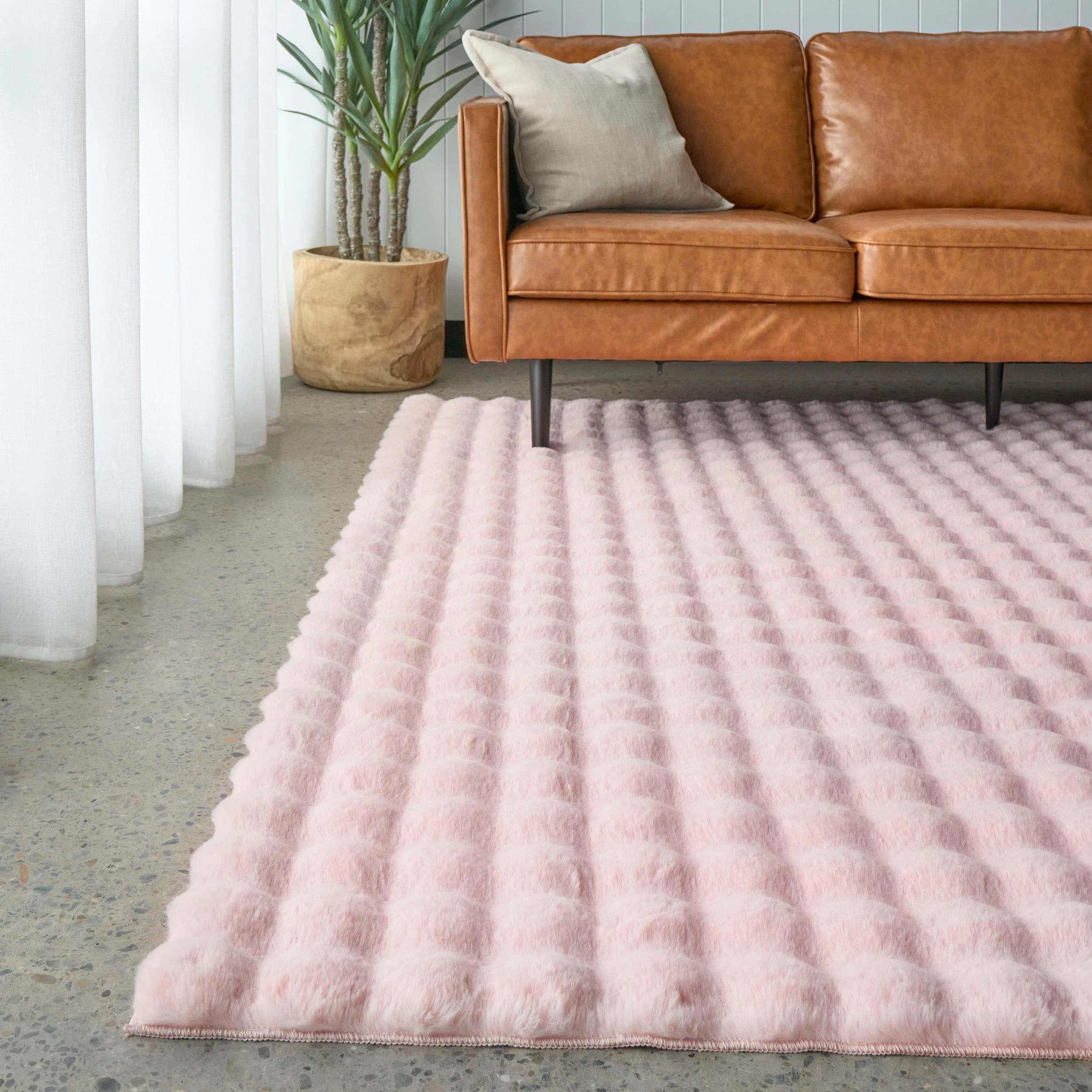 2 Common Ground Rugs PureForm 220x150cm - Medium Washable Pet Friendly Rug - Pink, 2 of 10