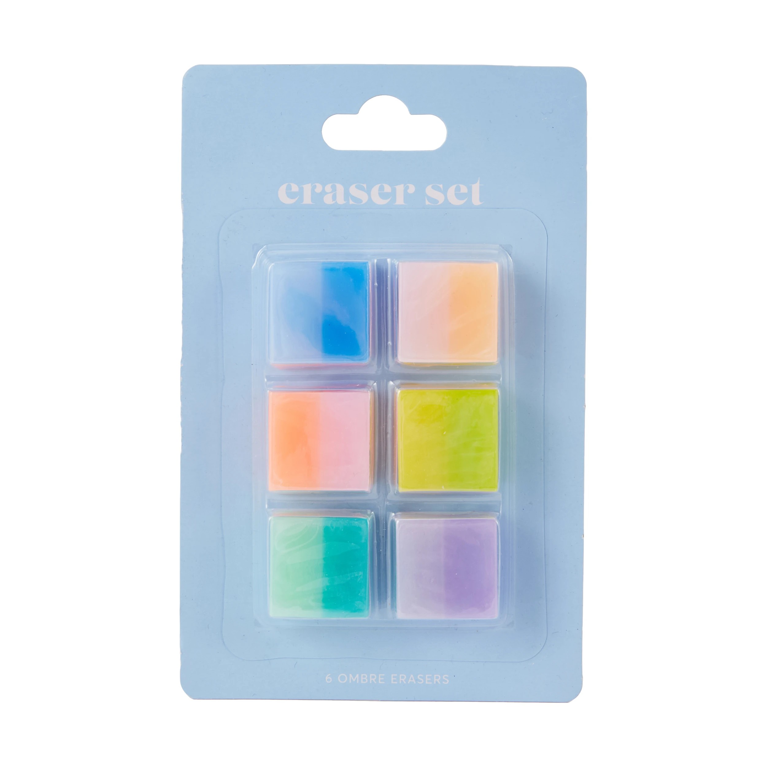 1 6 Pack Eraser Set - Ombre, 1 of 6