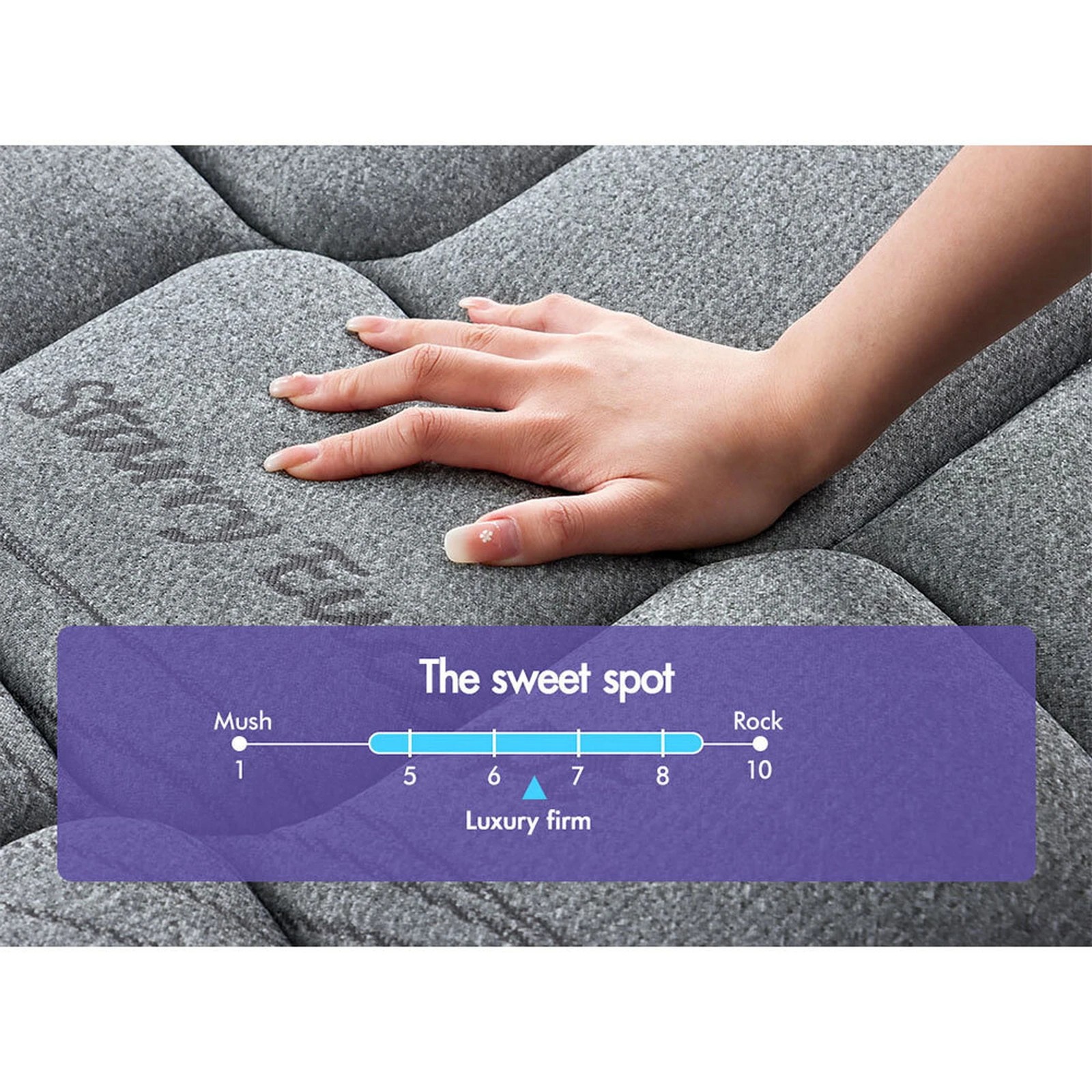 10 Starry Eucalypt Mattress Pocket Spring 3D Mesh Fabric 26cm - King Single Size, 10 of 10