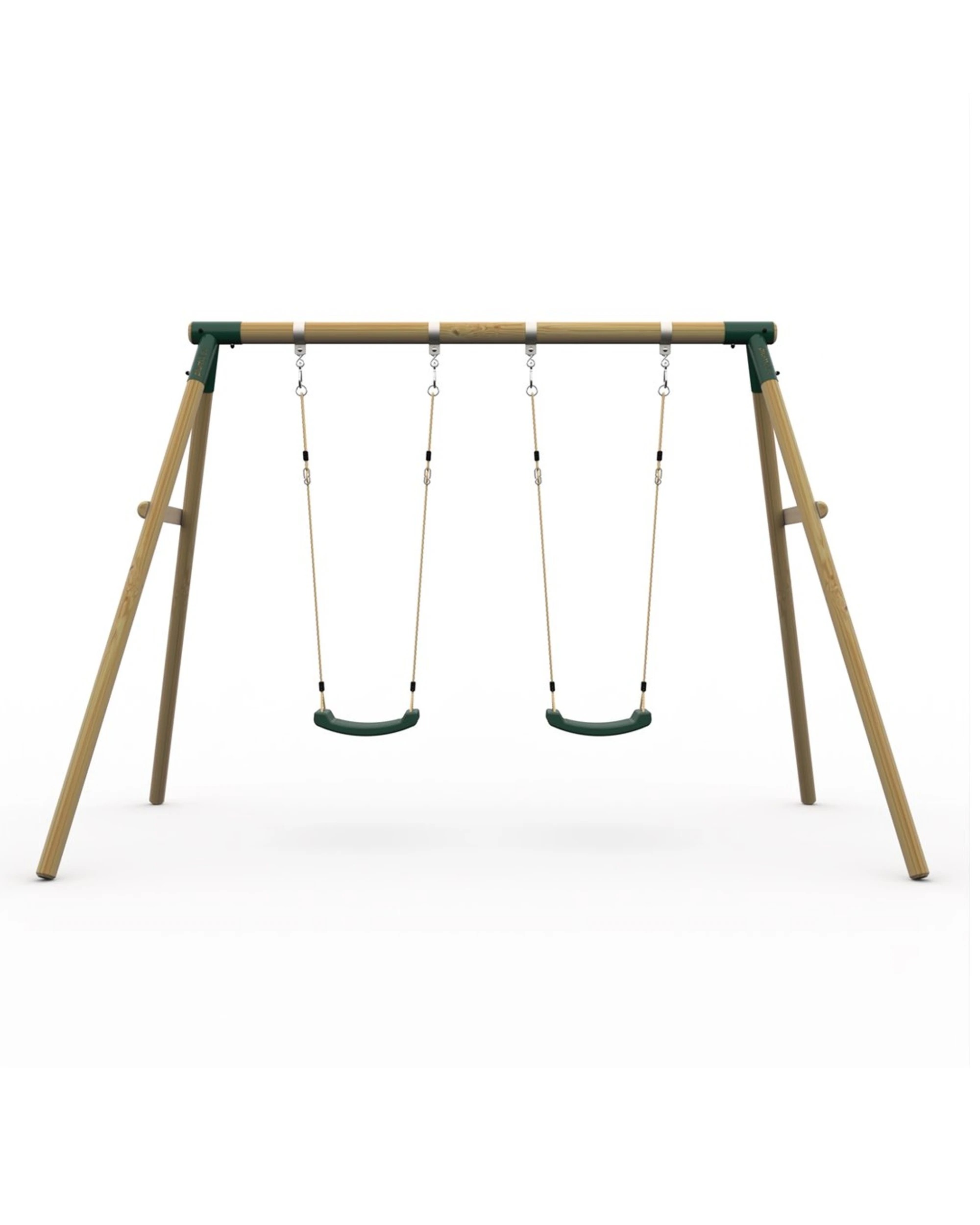 3 Plum Play Au Marmoset Double Swing Set Wooden Blow Moulded Seats Ages 3, 3 of 9