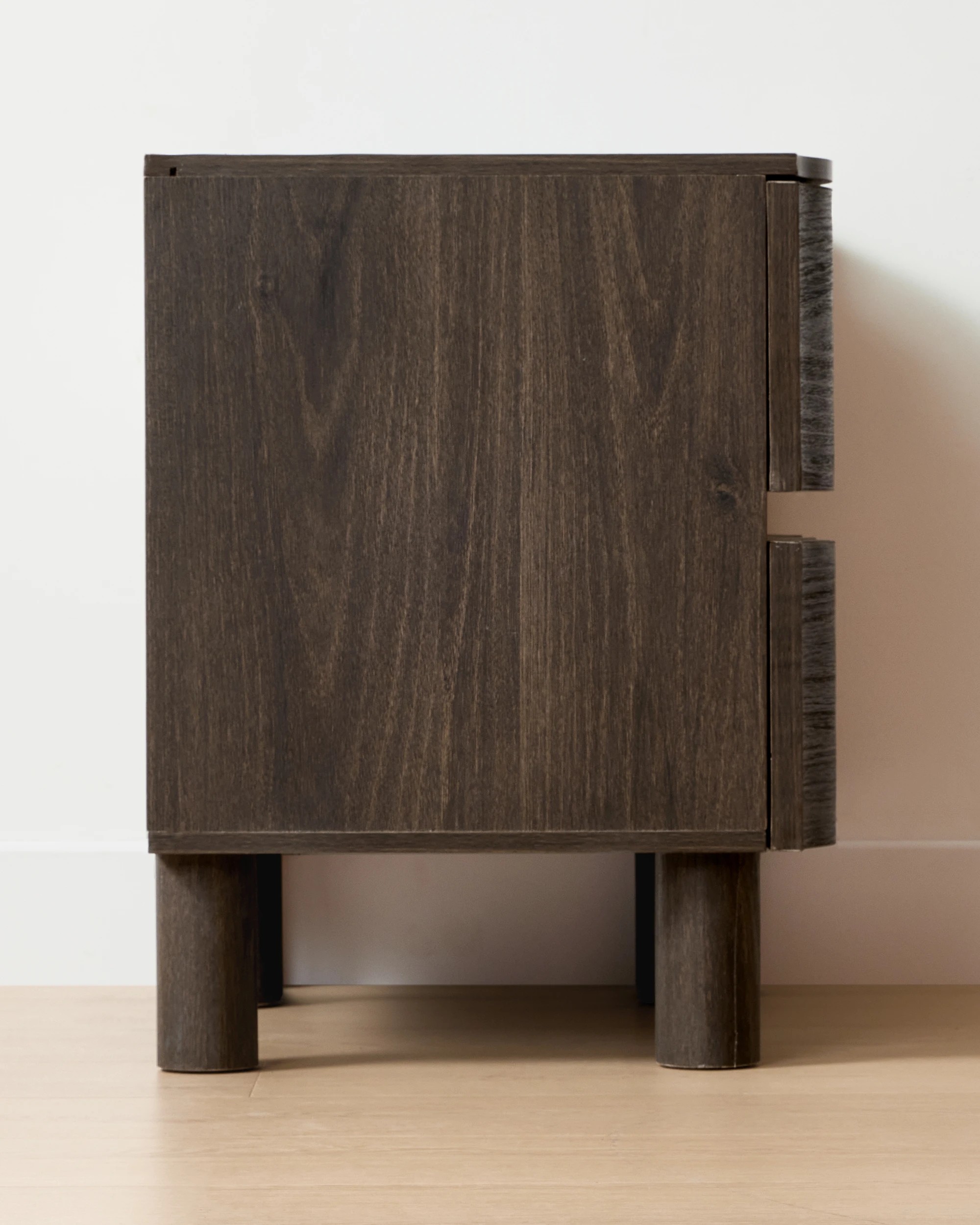 3 Ripple 2 Drawer Bedside Table - Walnut, 3 of 6