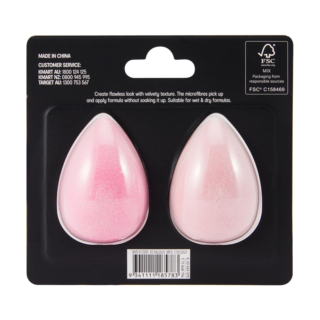 4 OXX Cosmetics 2 Pack Microfibre Velvet Blender Sponge - Pink, 4 of 4