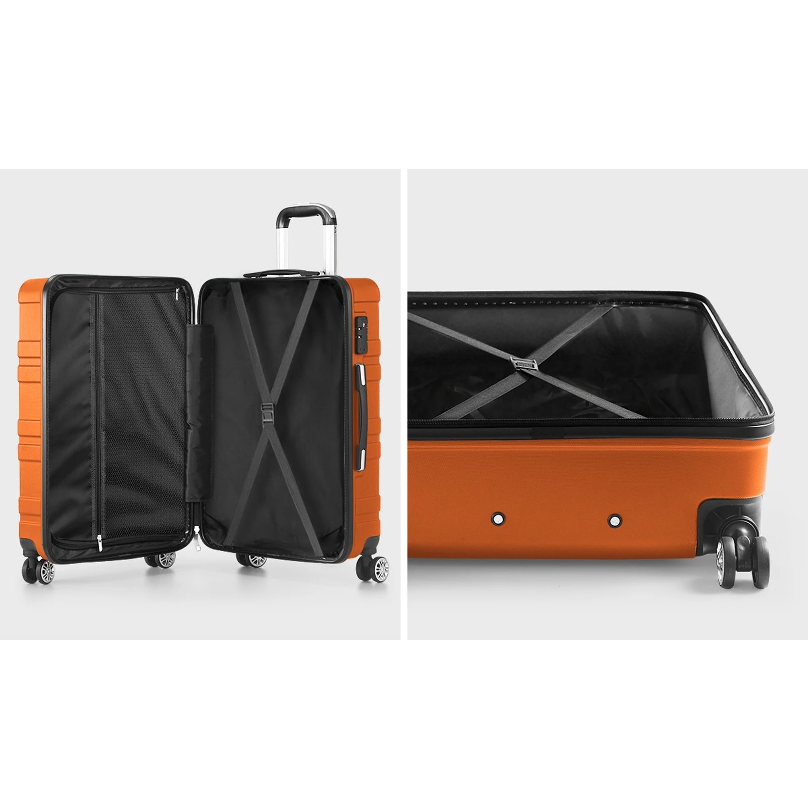 5 Mazam 3PCS Luggage Suitcase Trolley Set Travel TSA Lock ABS Hard Case - Orange, 5 of 9