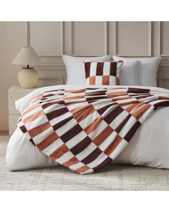Dreamaker Alma Faux Fur Throw 180x200cm - Chocolate Mousse