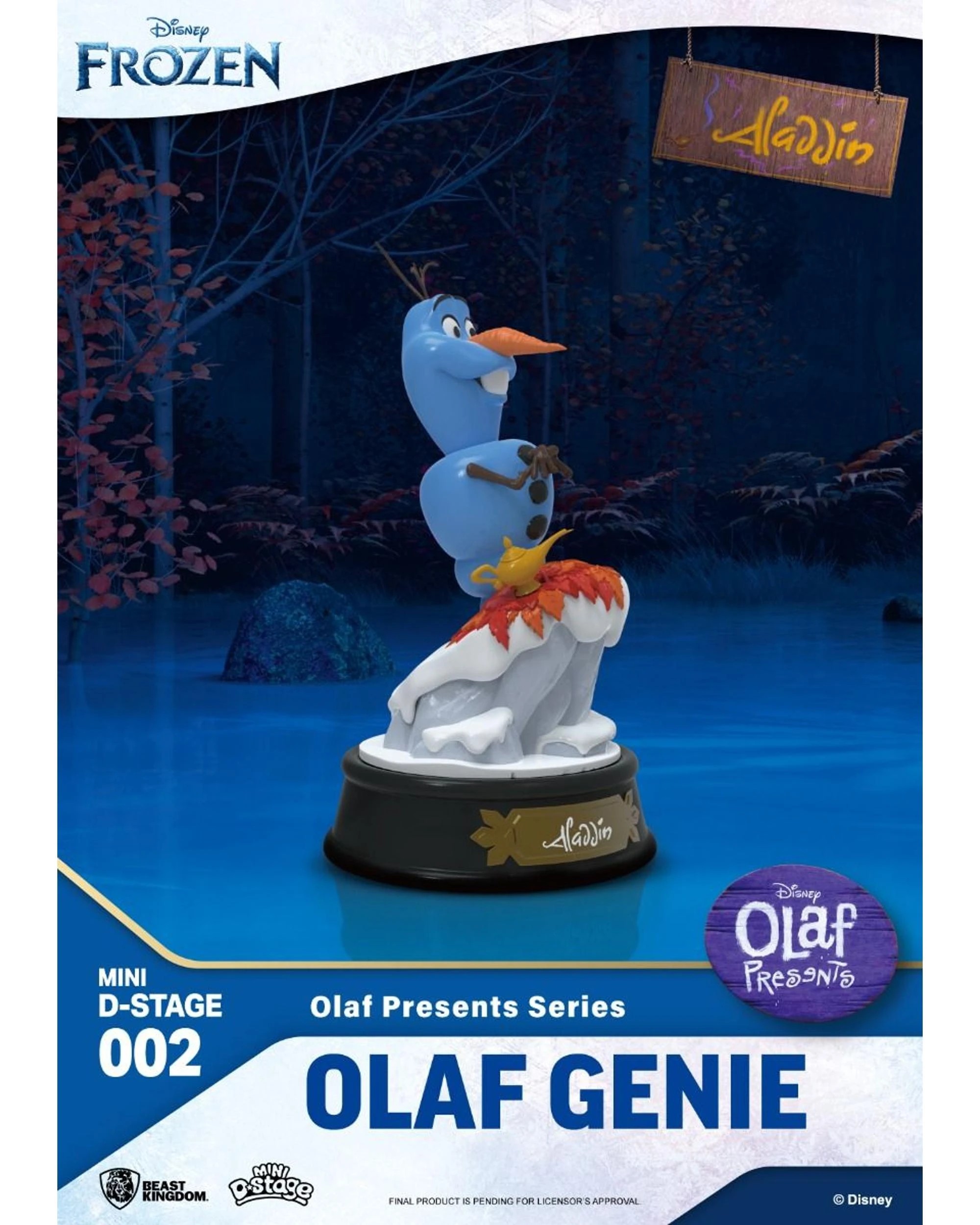 3 Beast Kingdom Mini D Stage Disney Olaf Presents Series Olaf Genie Figure, 3 of 6