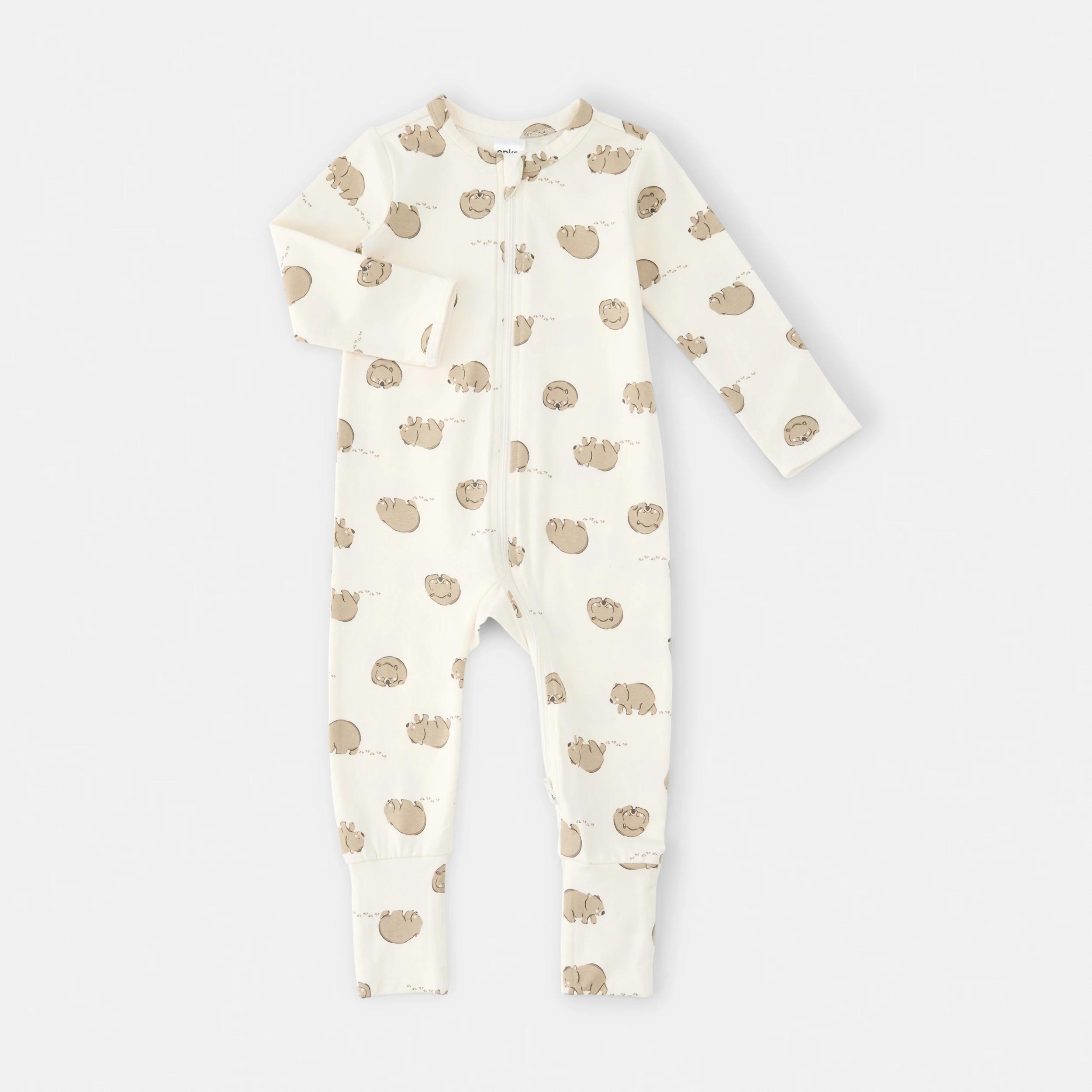 1 Turn Cuff Coverall CREAM WOMBAT, 1 of 3