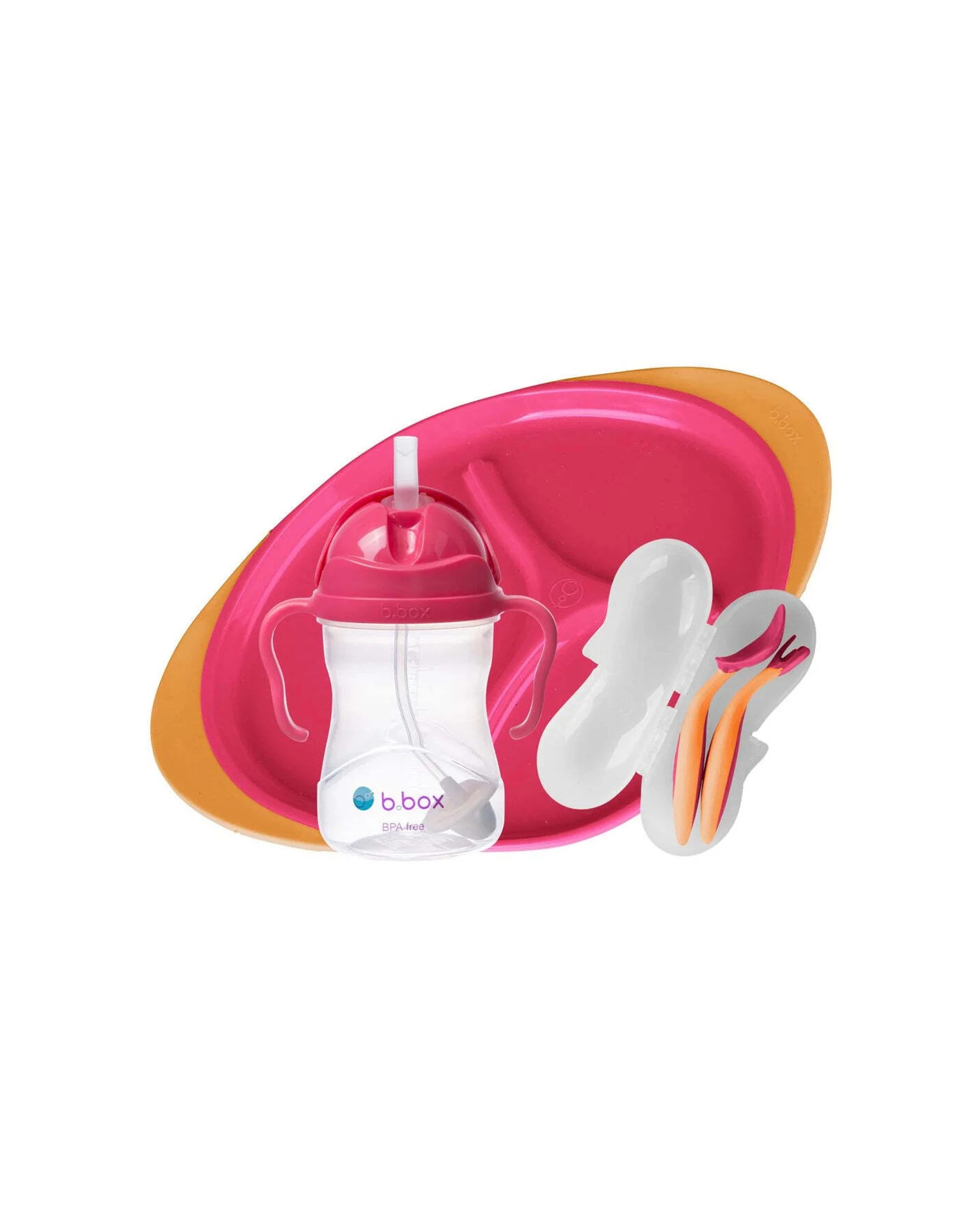 1 B.Box Feeding Sippy Cup Cutlery and Plate Baby Toddler Gift Set - Multi, 1 of 4