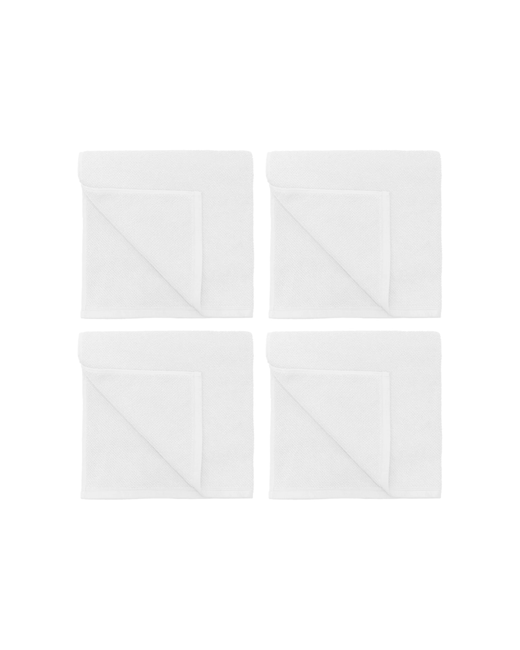 1 Bambury Angove 600gsm Soft Absorbent Cotton Bath Sheet 4PK 80x160cm - White, 1 of 5