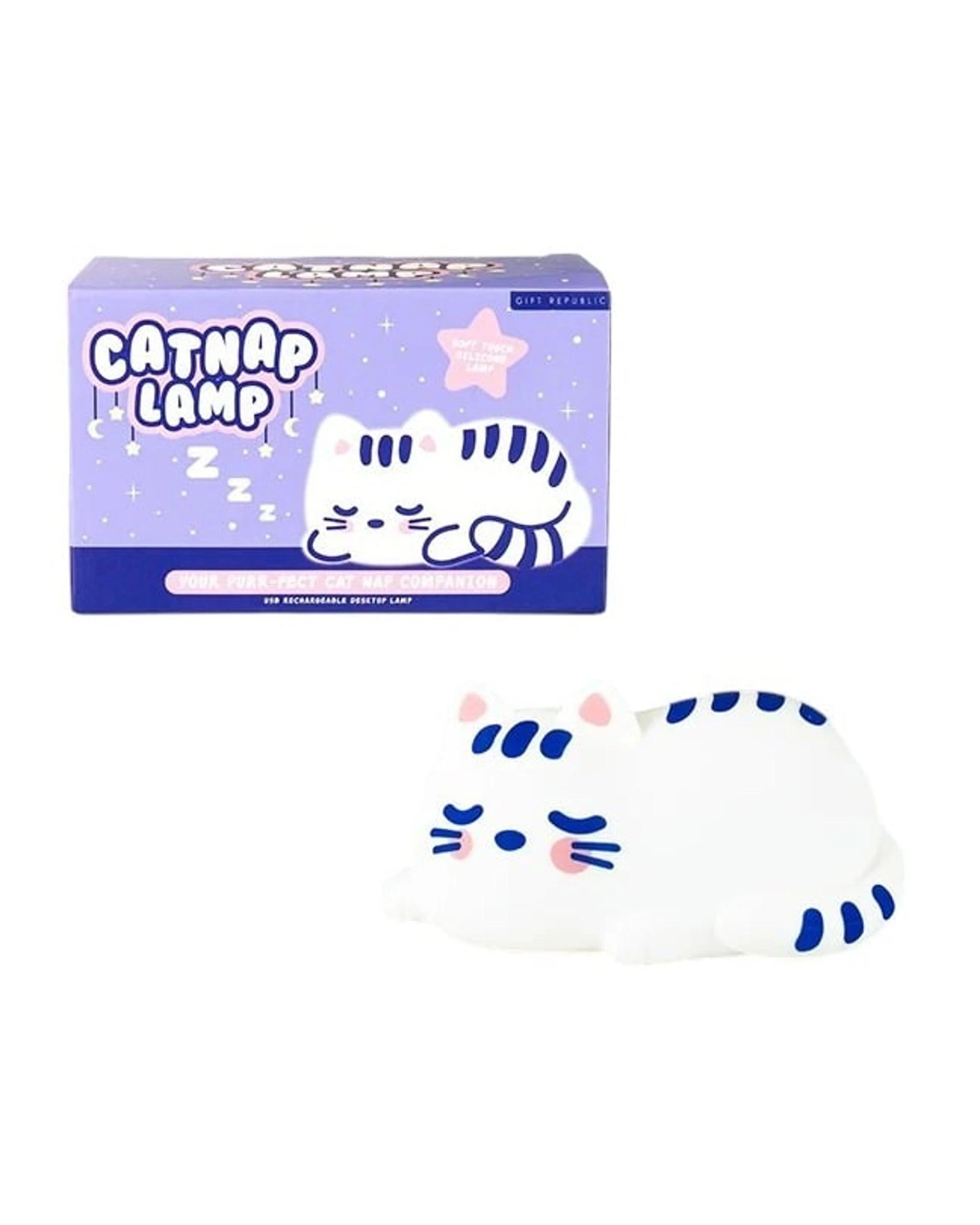1 Gift Republic Cat Nap Soft Touch Lamp - White, 1 of 4