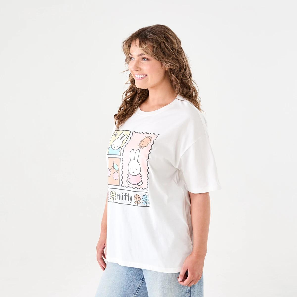 2 Miffy License Short Sleeve T-shirt MIFFY SNOW WHITE, 2 of 5