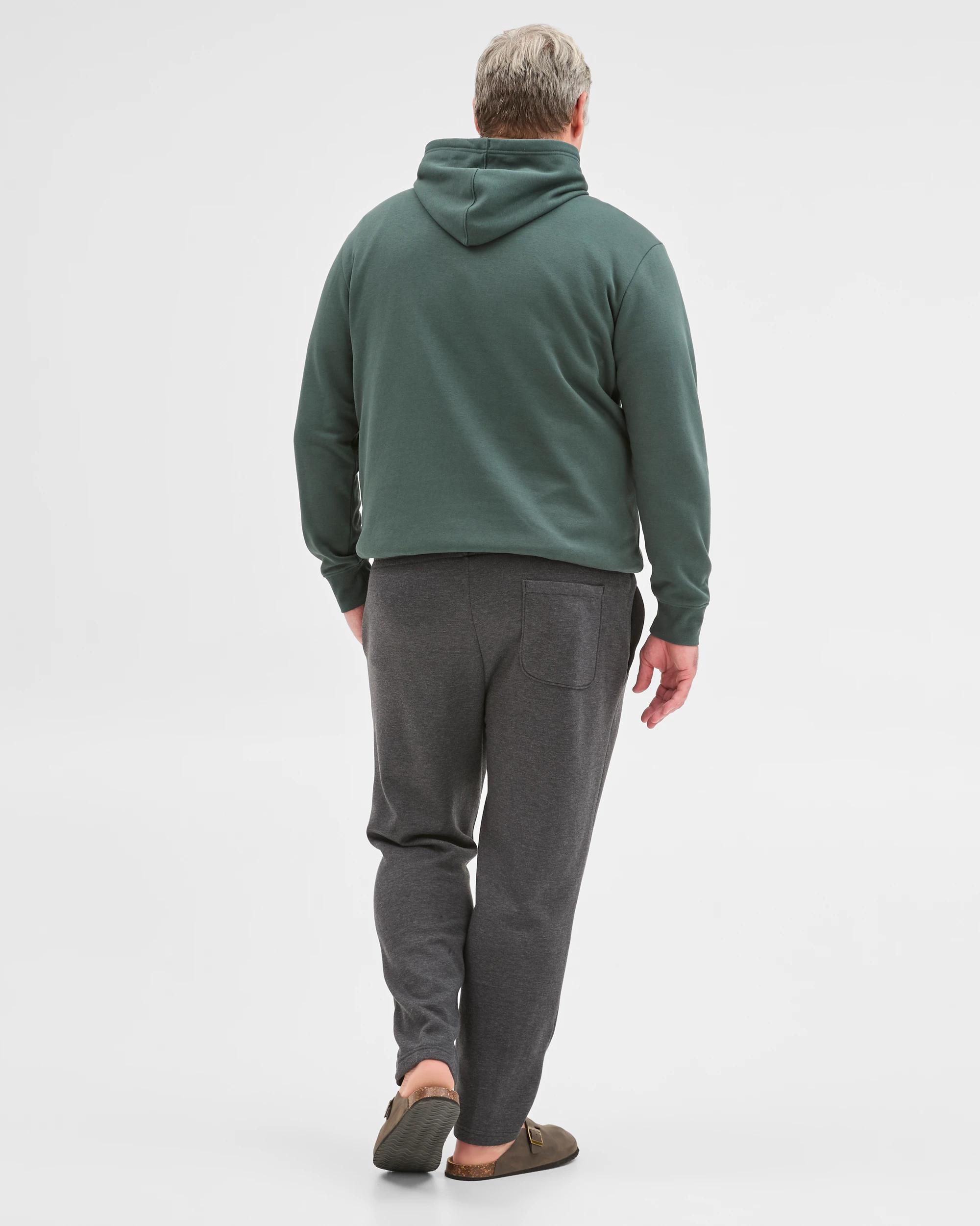 5 Target Man Plus Plus Size Australian Cotton Blend Marle No Cuff Trackpants CHARCOAL, 5 of 5