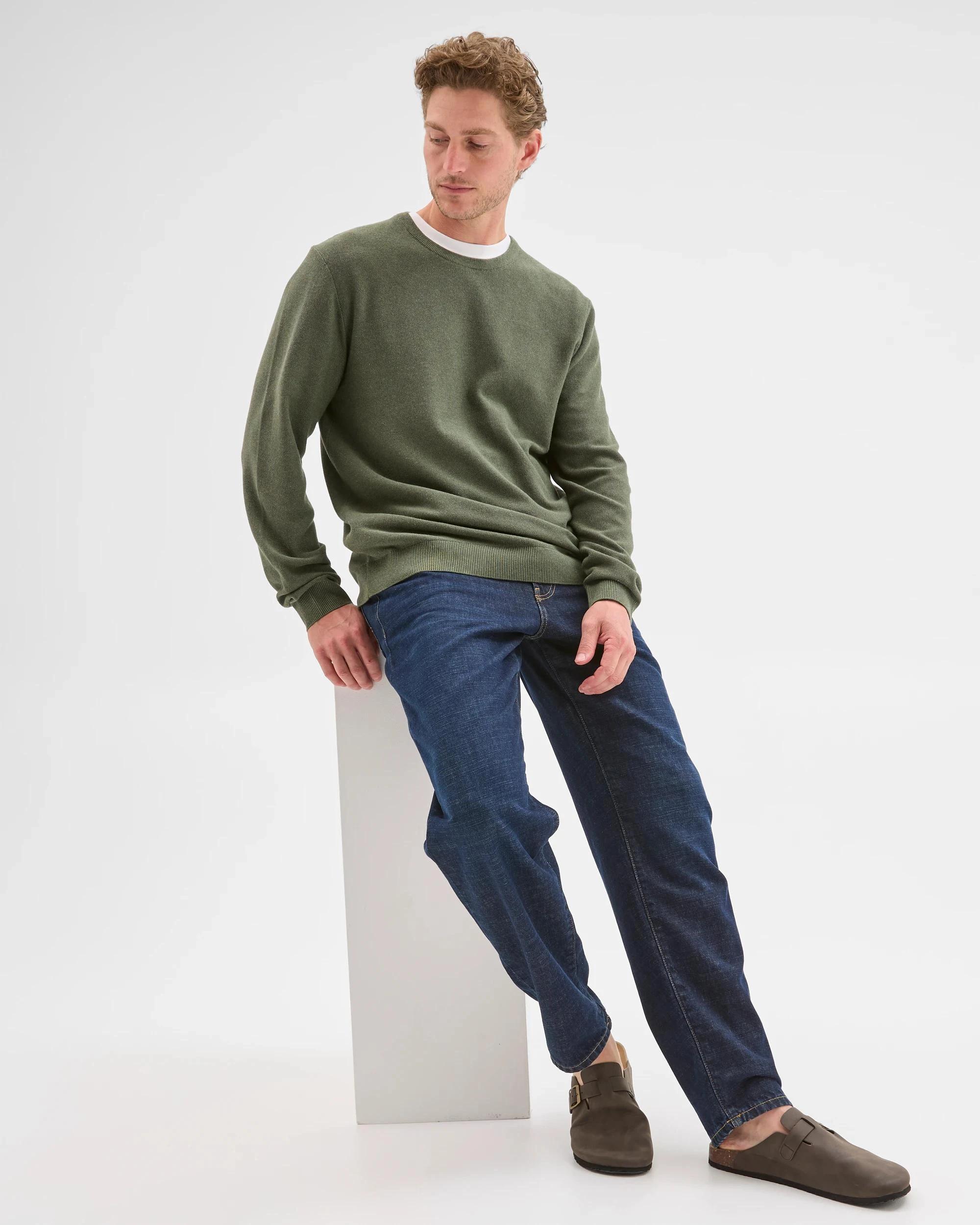 2 Target Australian Cotton Crew Knit Jumper BASIL MARLE, 2 of 7