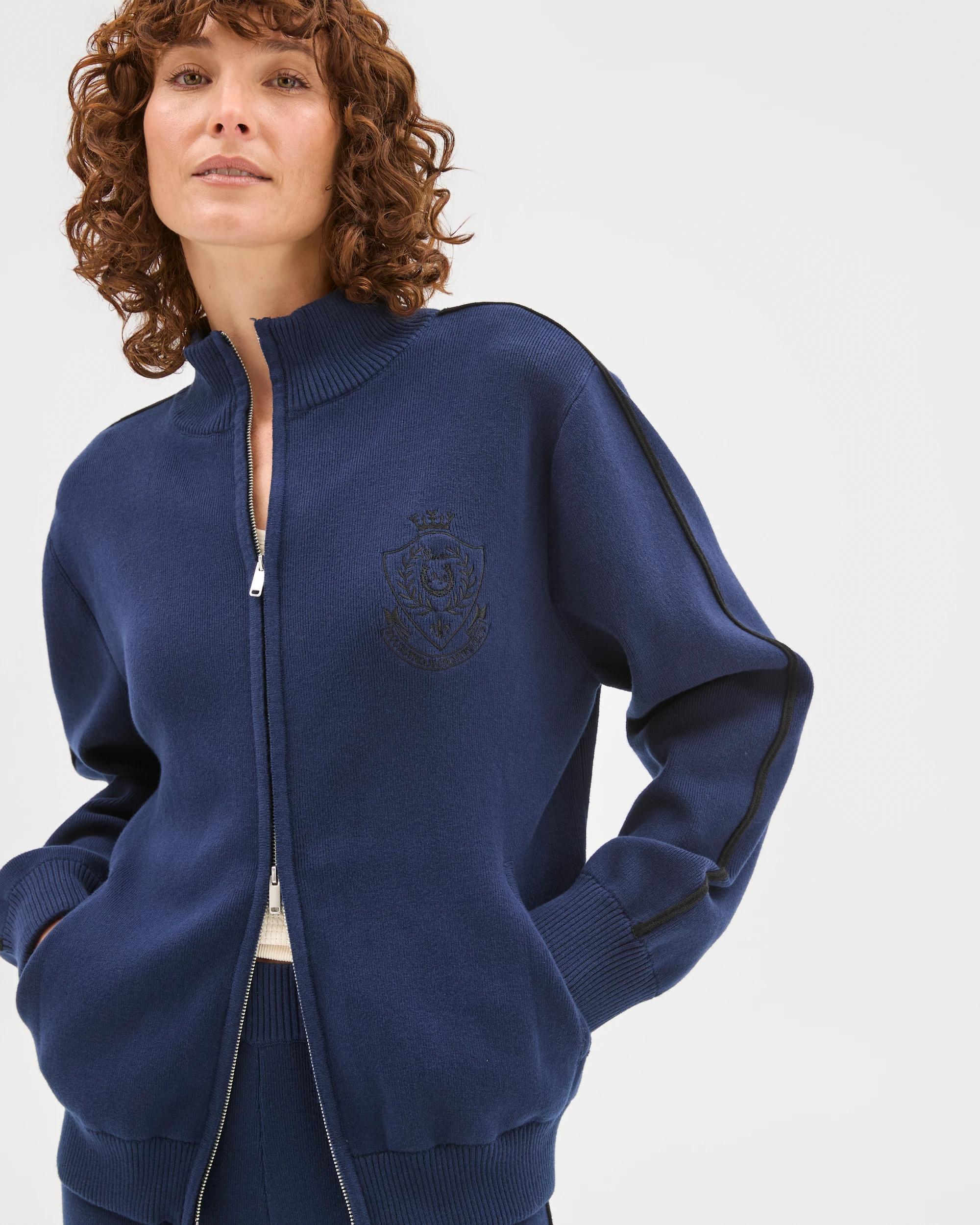 4 Target Active Active Australian Cotton Blend Knit Zip Through Jumper NAVY, 4 of 7