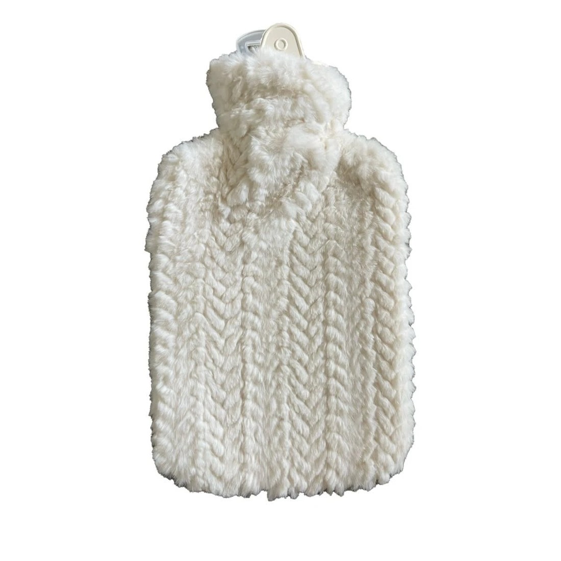 1 2L OXX Essentials Hot Water Bottle with Cream Chevron Cover, 1 of 2