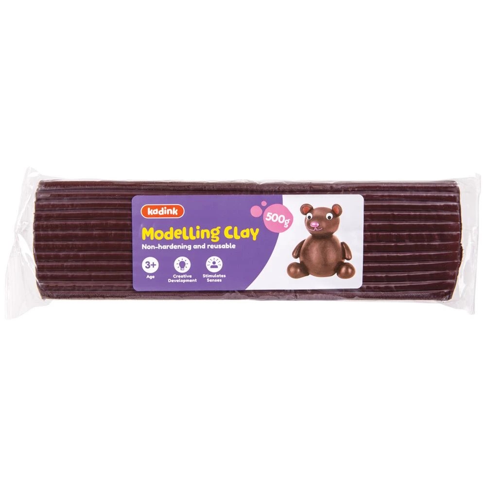 1 Kadink Modelling Clay 500g Brown, 1 of 2