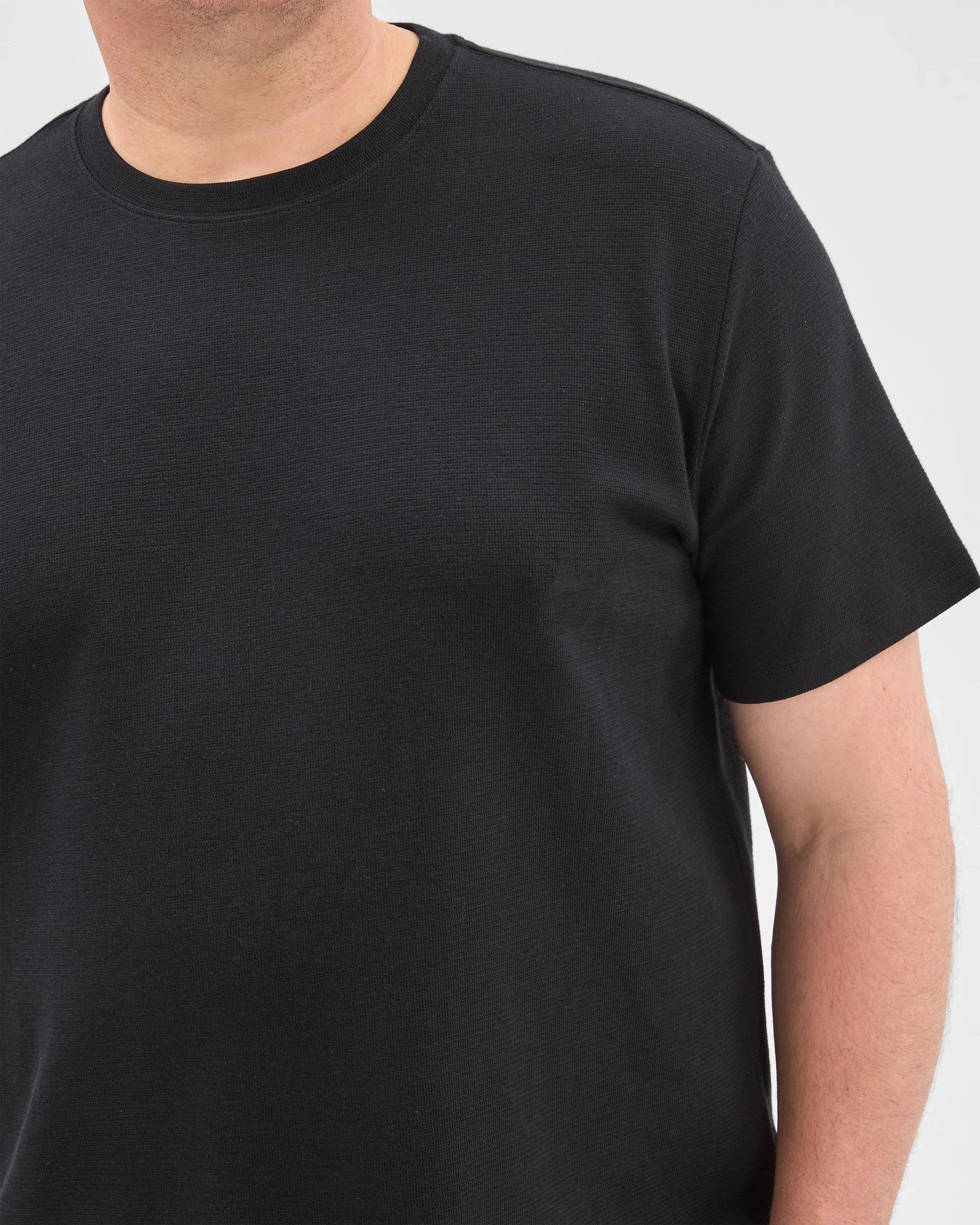 4 Target Plus Size Australian Cotton Blend Textured T-Shirt BLACK, 4 of 6