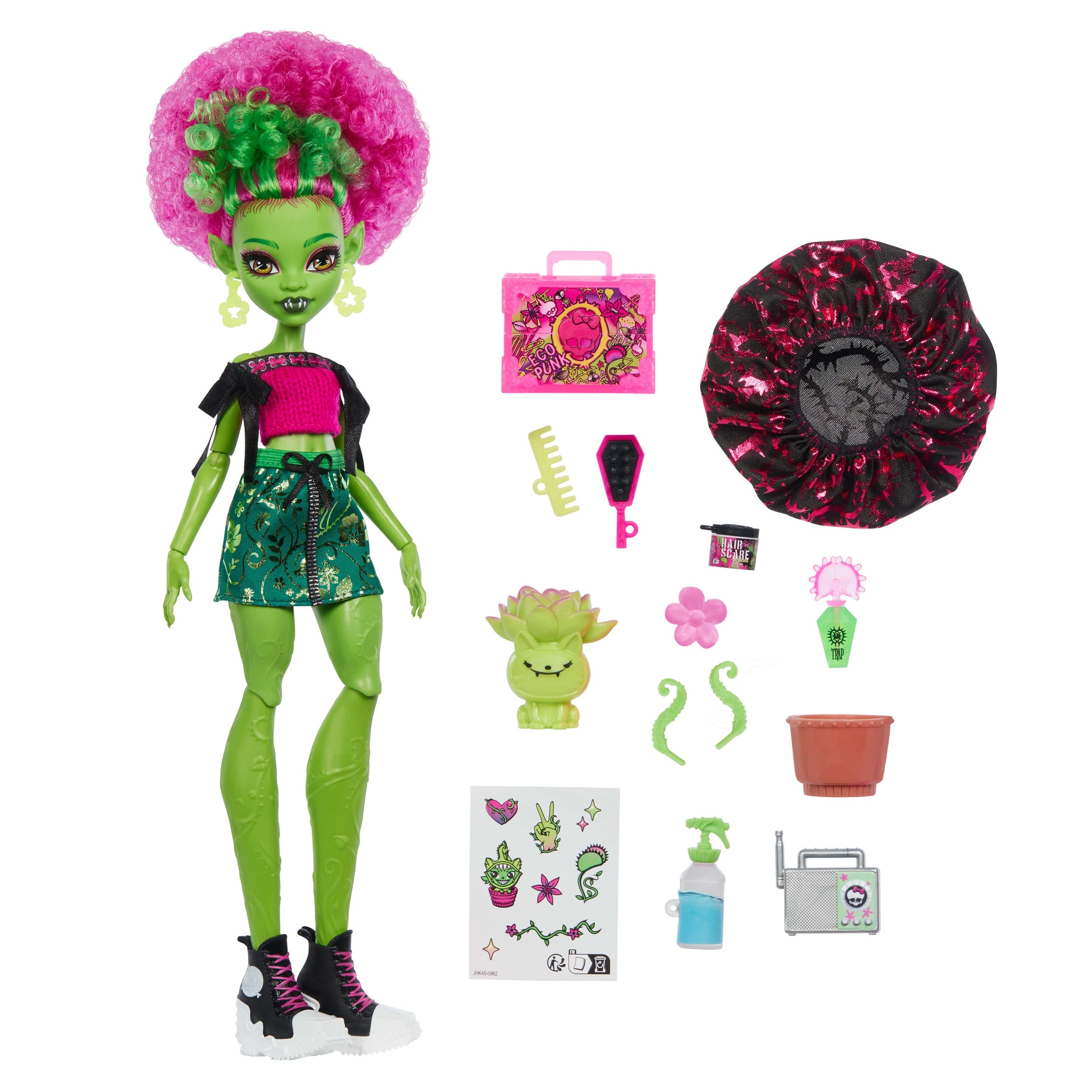 2 14 Piece Monster High Self-Scare Secrets Venus McFlytrap Fashion Doll and Accessories Set, 2 of 6