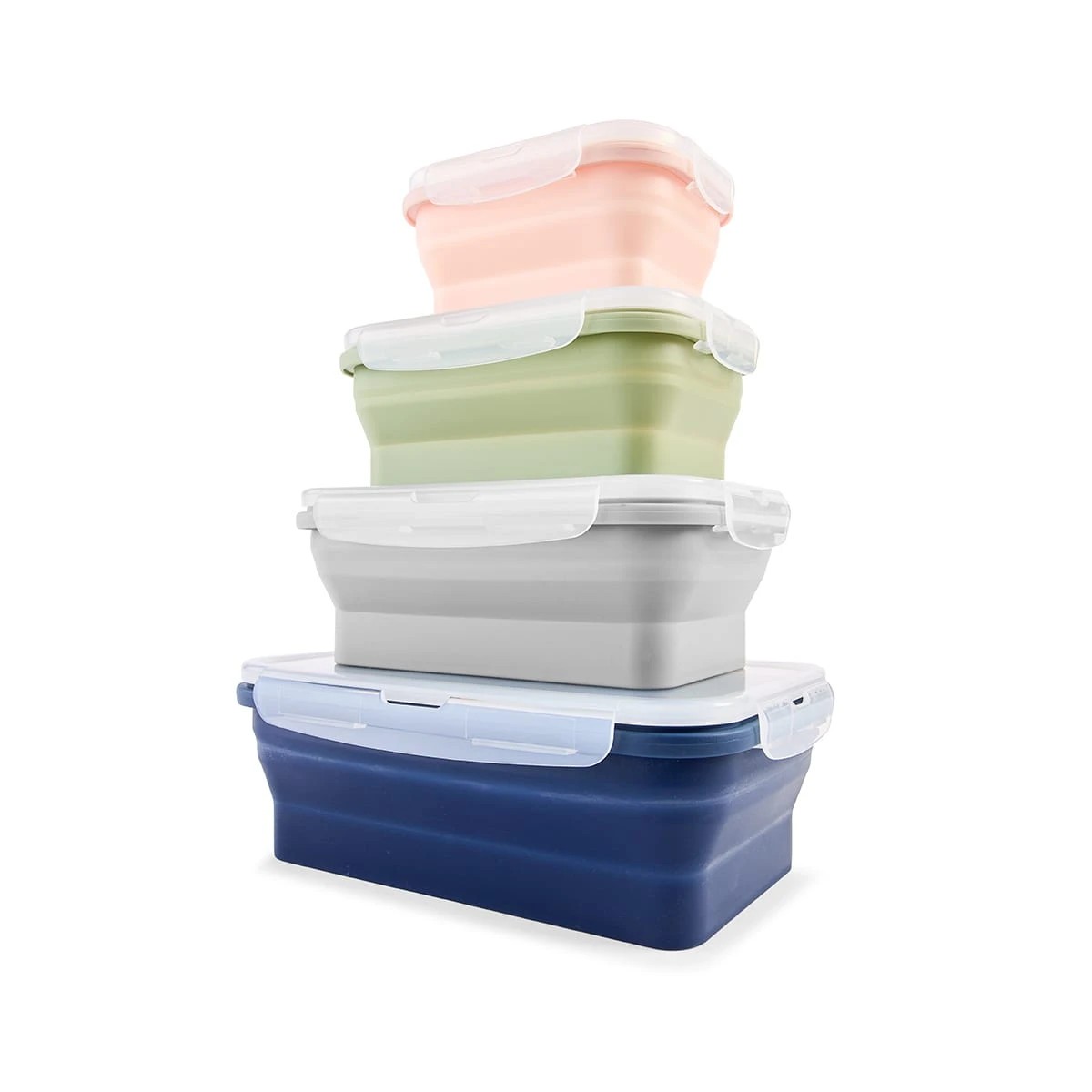 1 4 Piece Silicone Collapsible Container, 1 of 10