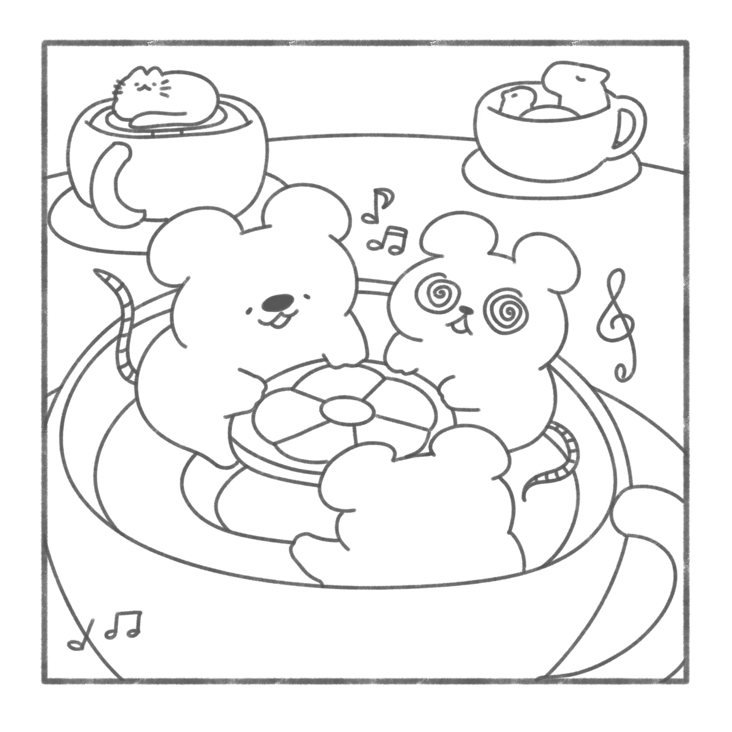 4 Cosy Charm: Cute and Relaxing Colouring Book by Cherry Lam - Book, 4 of 4