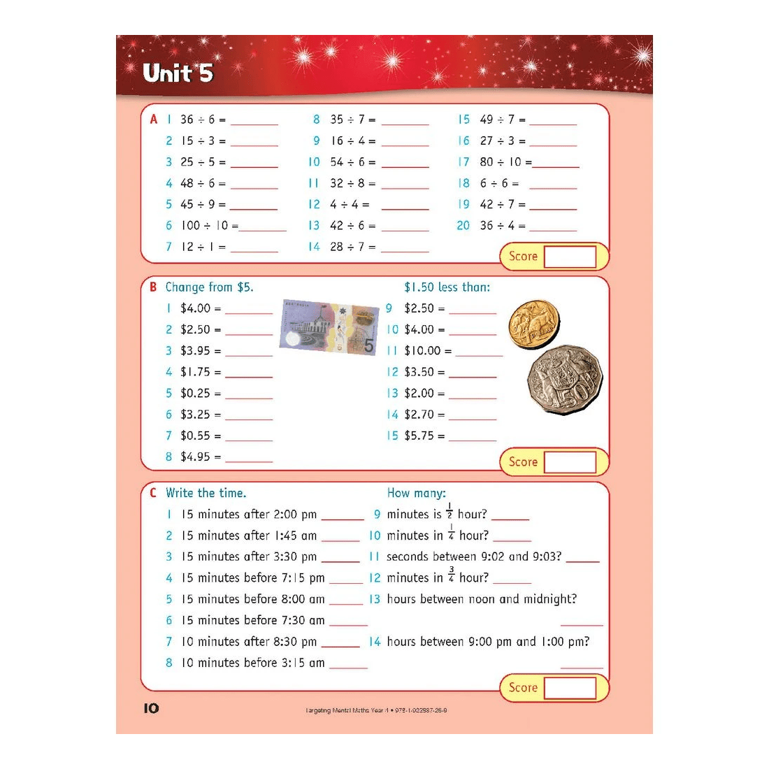 5 Targeting Mental Math Year 4 2022 Edition, 5 of 10