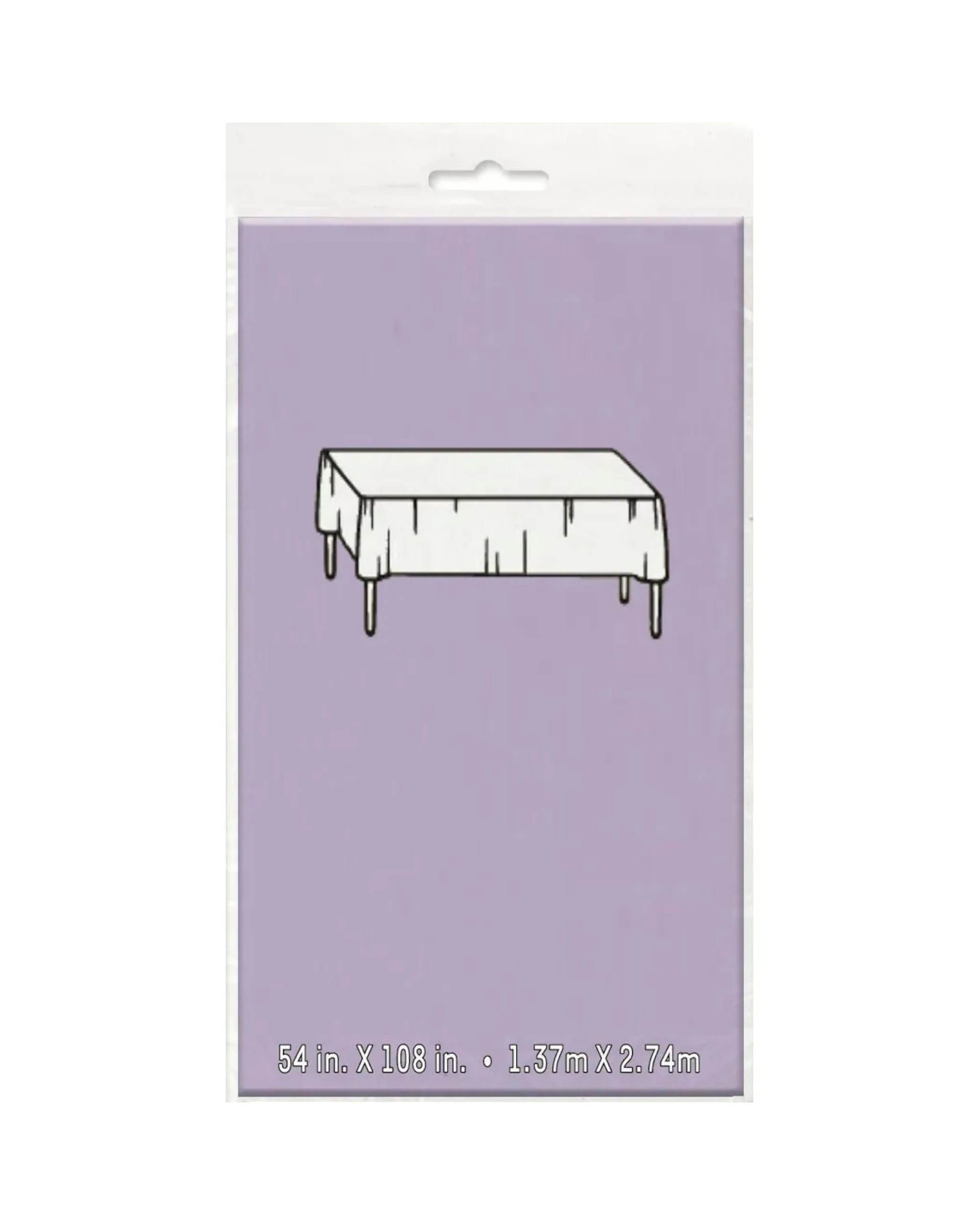2 Unique Lavender Rectangular Plastic Tablecloth - Lavender, 2 of 2