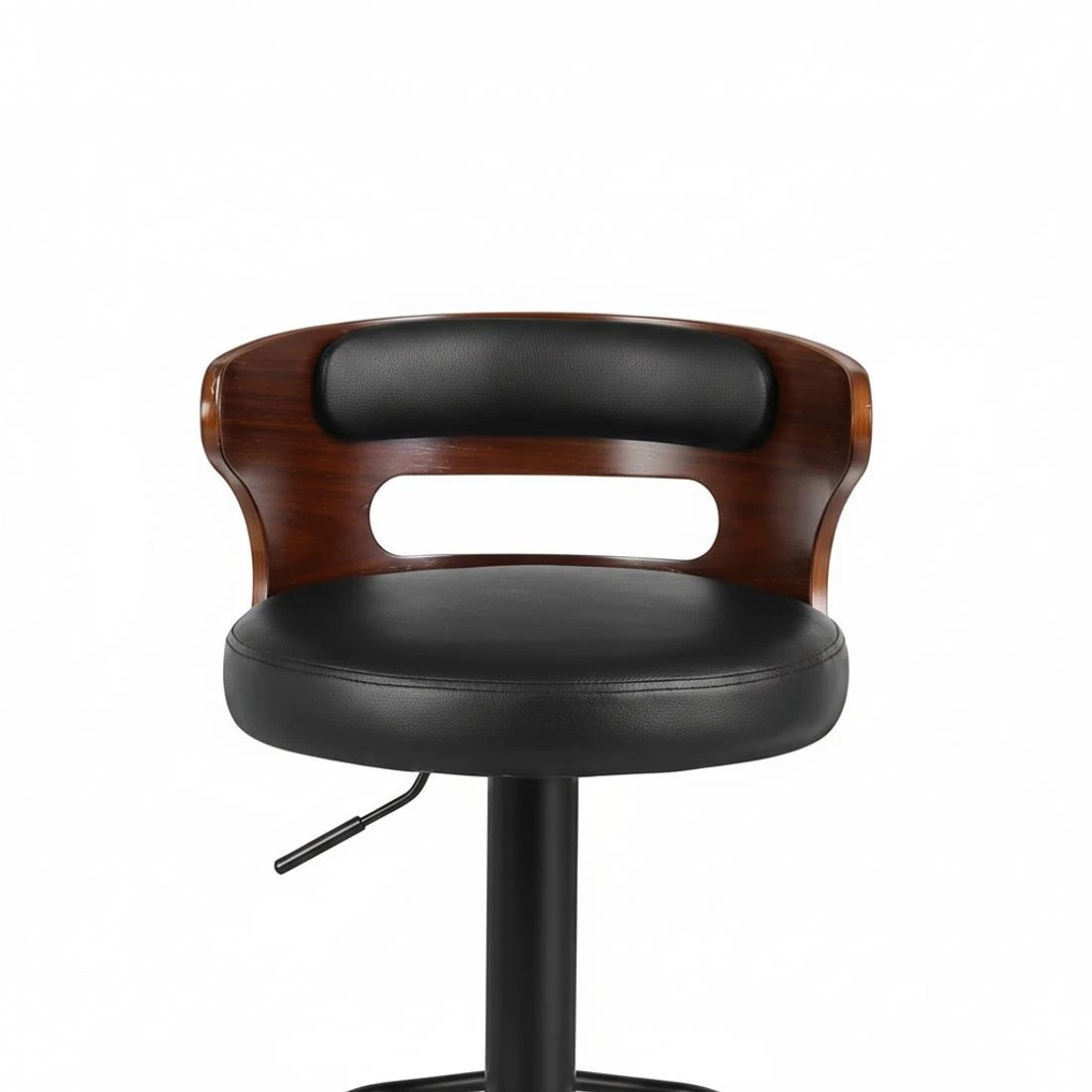 3 Artiss 4x Bar Stools Gas Lift Faux Leather - Black, 3 of 5