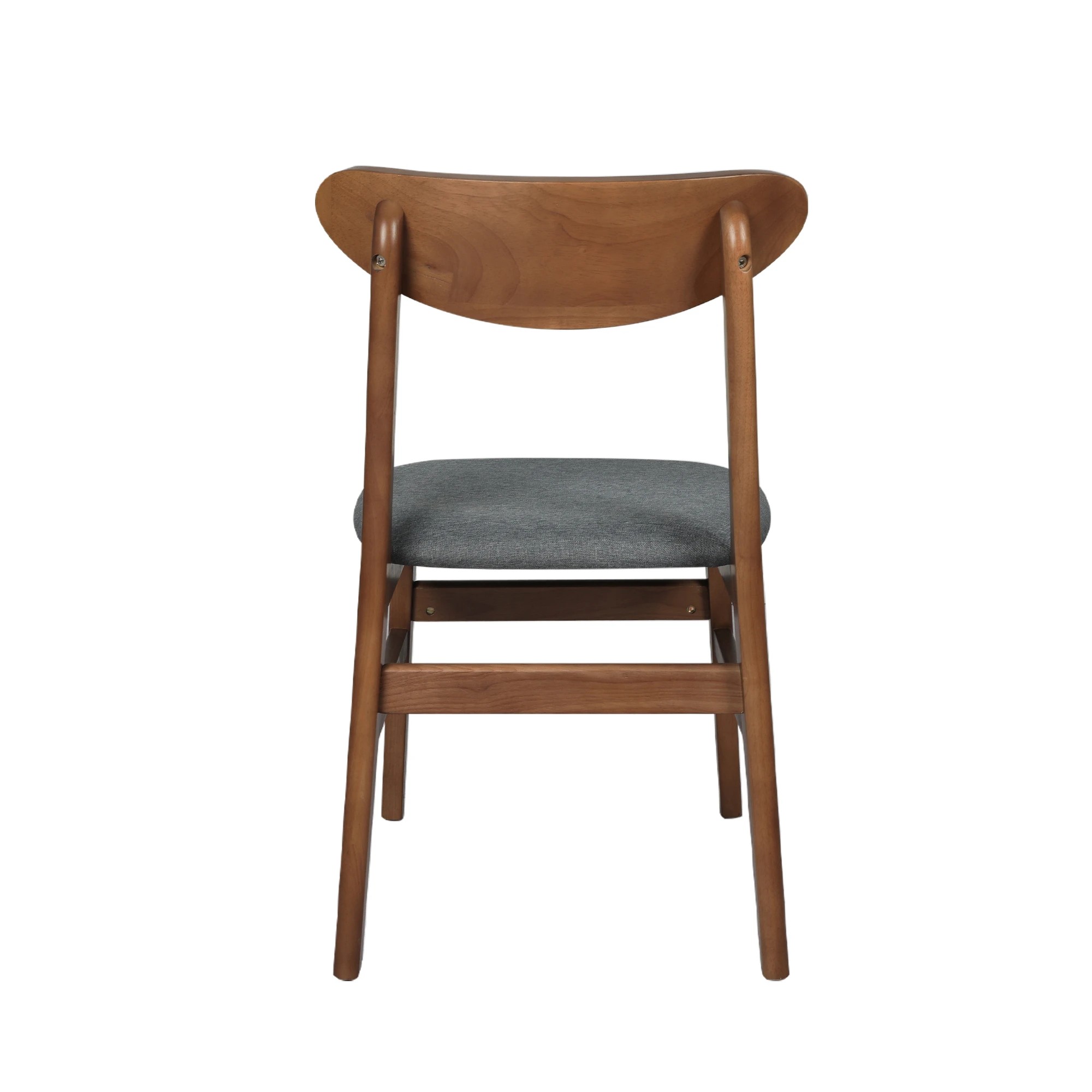 6 Levede 1 Set Of 6 Rubberwood Dining Chairs - Walnut, 6 of 7