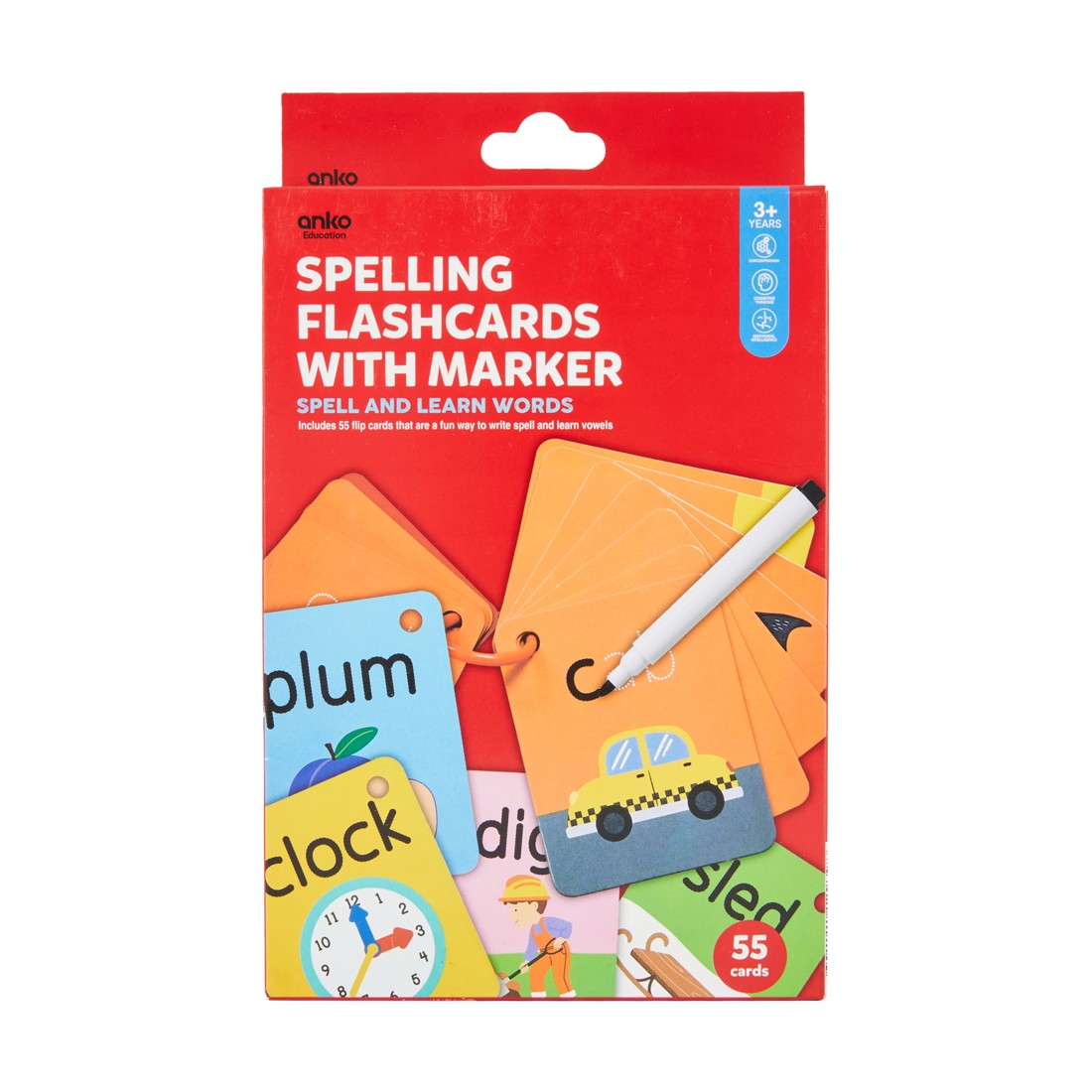 1 Spelling Flashcards with Marker, 1 of 4
