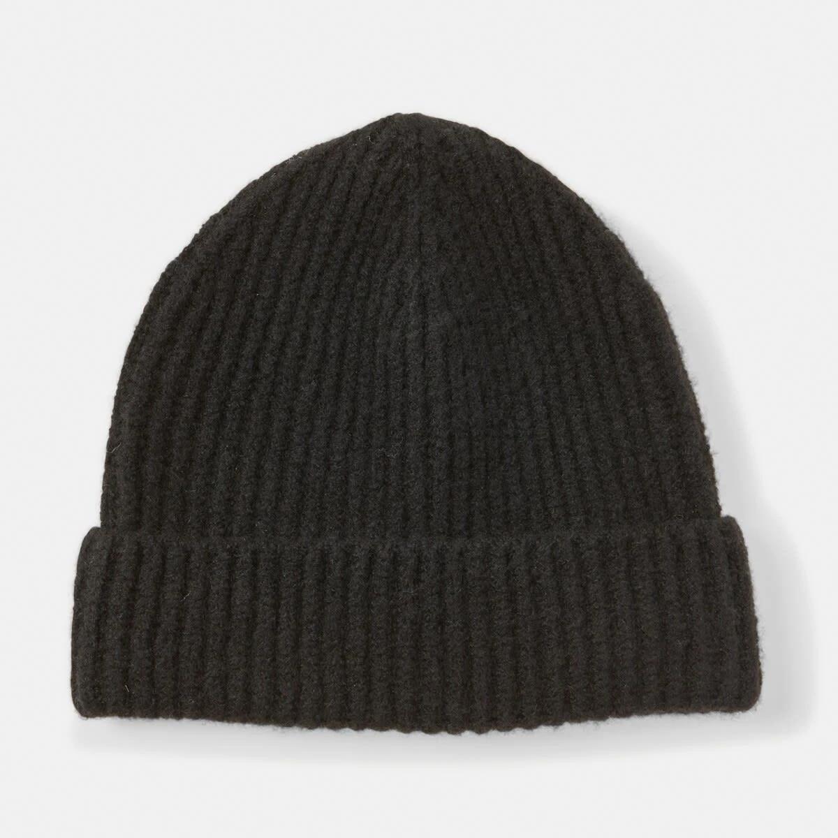 1 Basic Rib Beanie Black, 1 of 4