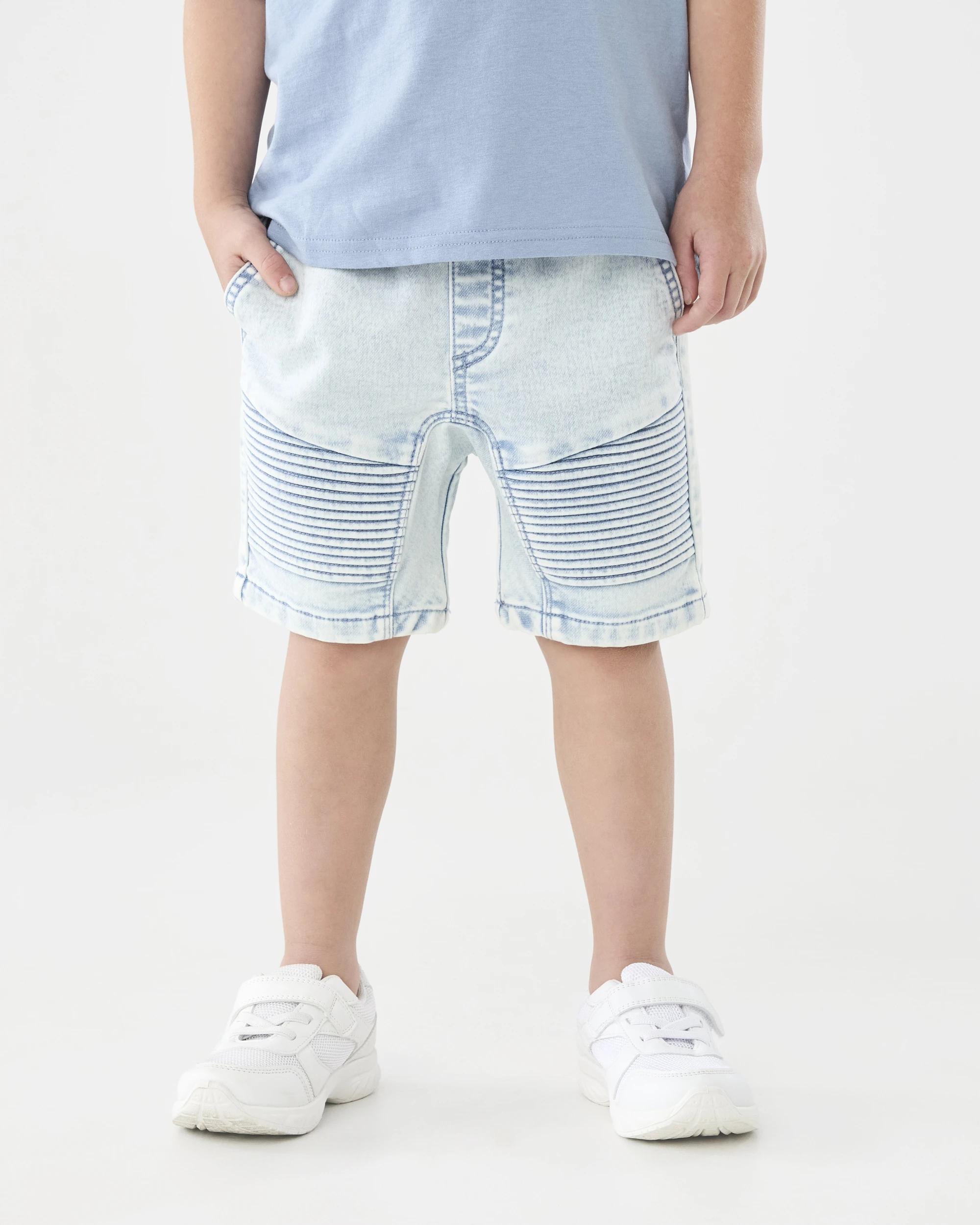 1 Moto Denim Shorts Bleach Blu, 1 of 7