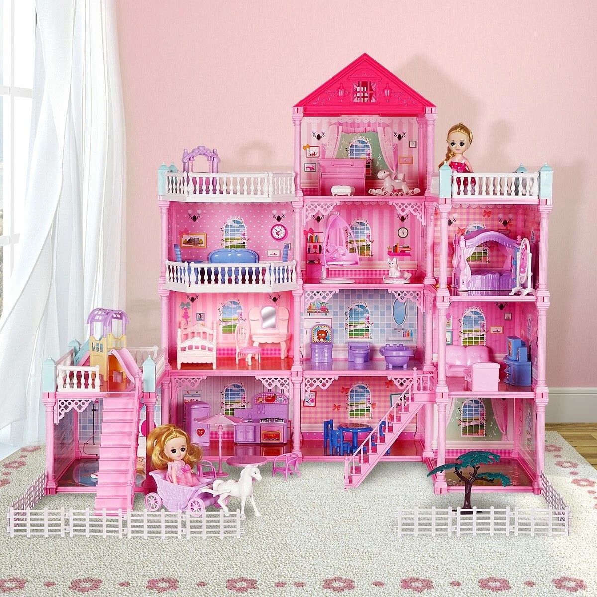 2 AUSWAY Girls Doll House Dream Land Cottage DIY Pretend Play, 2 of 3