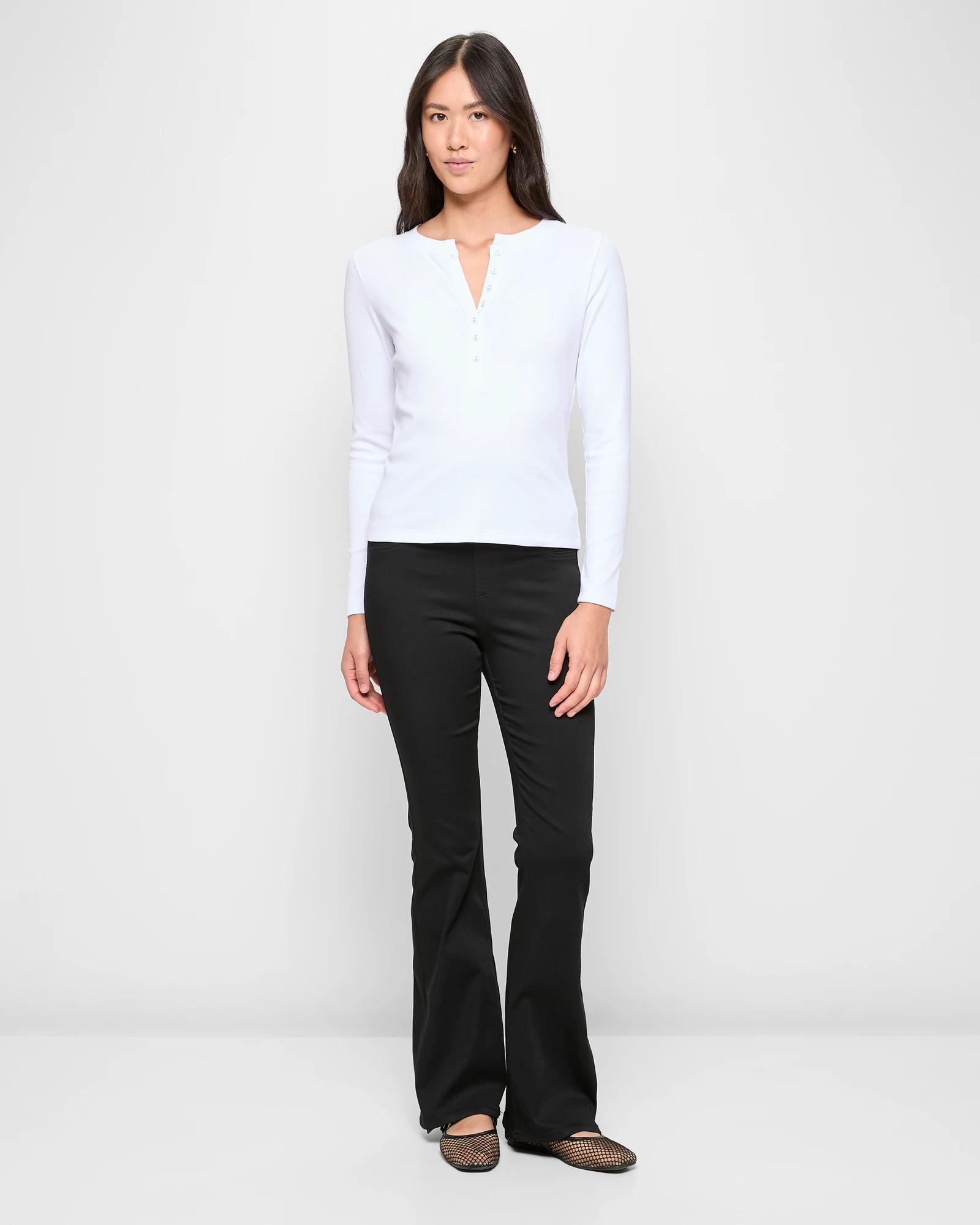 1 Target High Rise Full Length Flare Denim Jeggings - Lindsey BLACK, 1 of 5