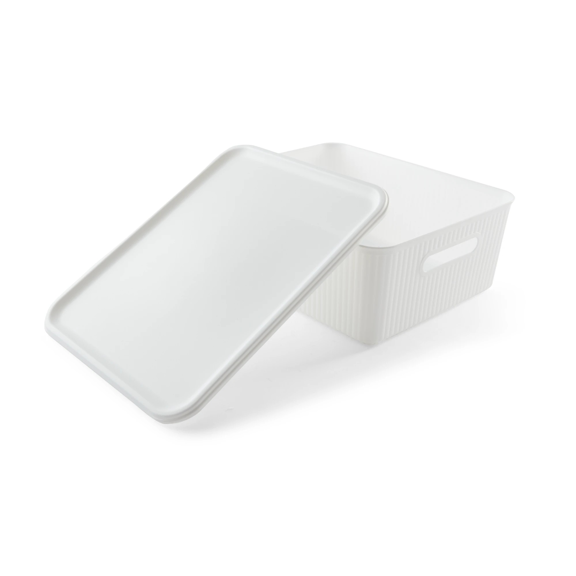 6 11L Ribbed Container - White, 6 of 10