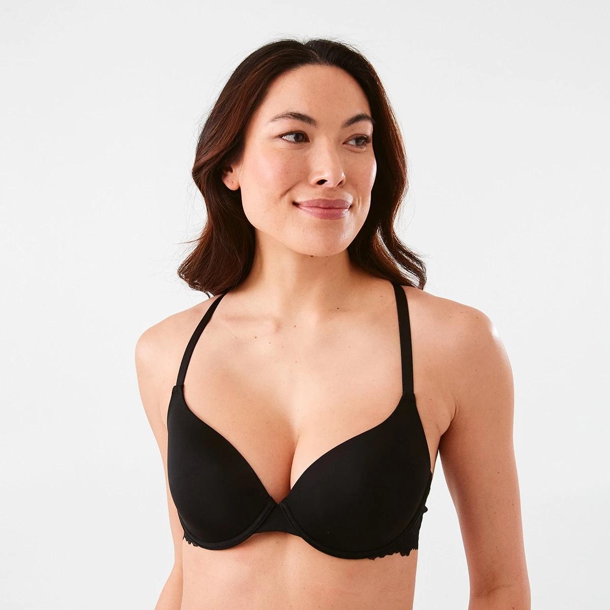 4 2 Pack Racer Back T-shirt Bras LIGHT FAWN, BLACK, 4 of 9