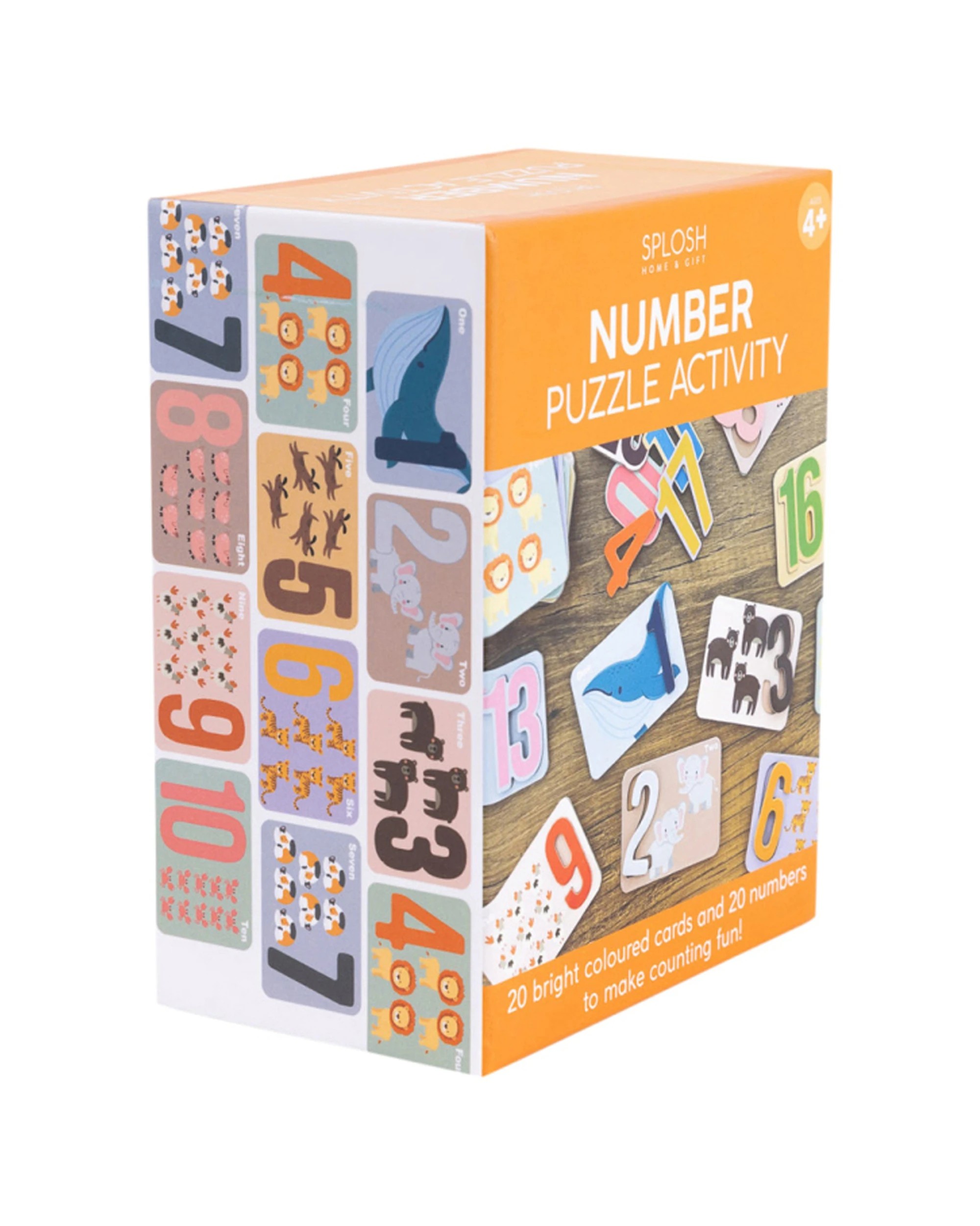 3 Splosh 20pc Kids By Splosh Number Puzzle Activity Learning Cards Game - Orange, 3 of 6